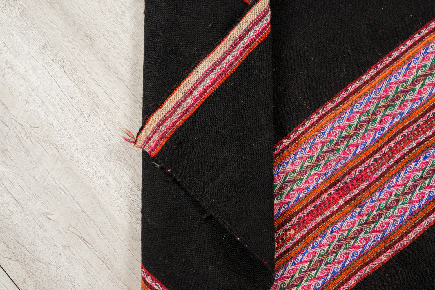 Vintage Bolivian Aymara Aguayo Textile 3'7" x 2'10"