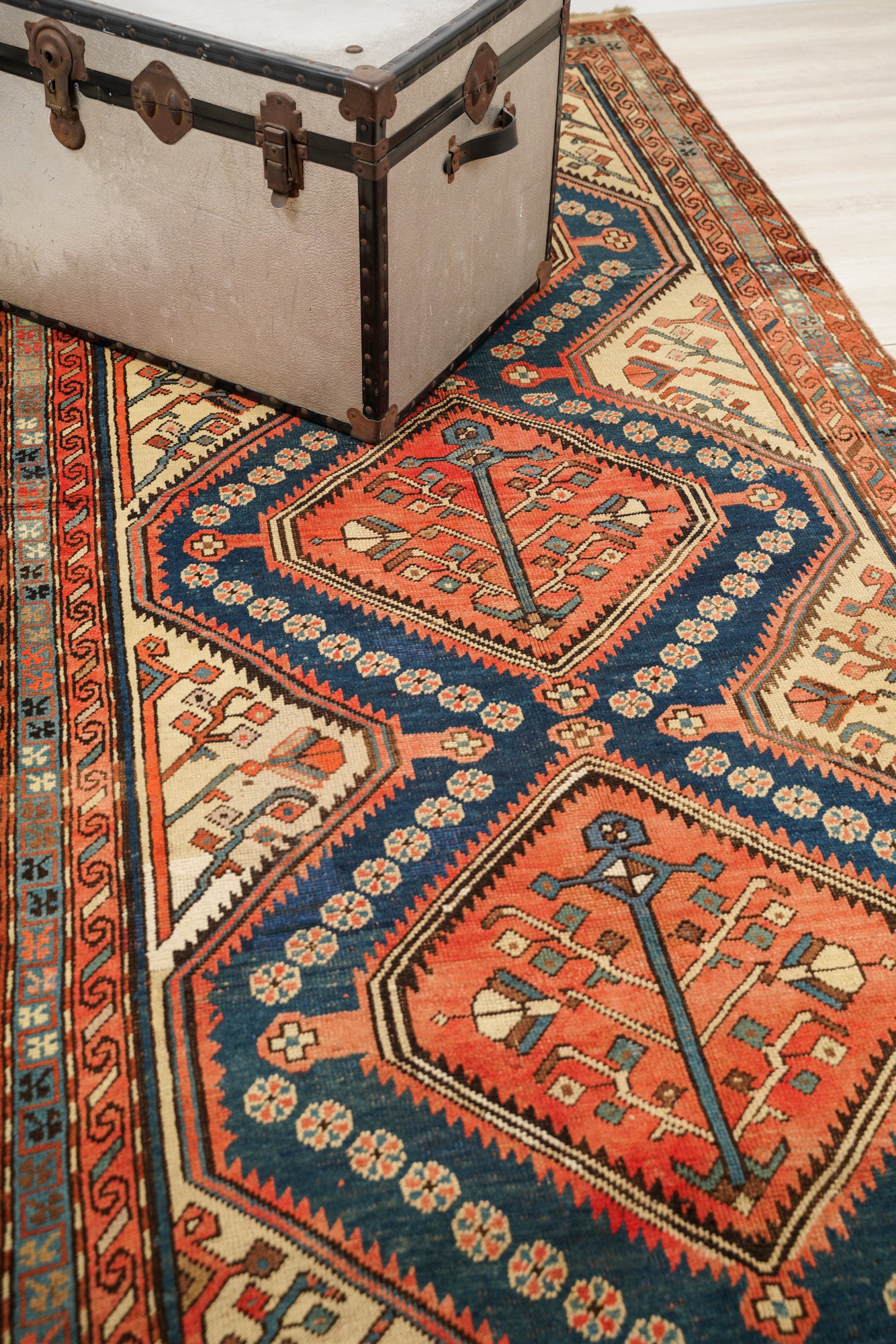 Antique Caucasian Kazak Rug '9 x 4'4"