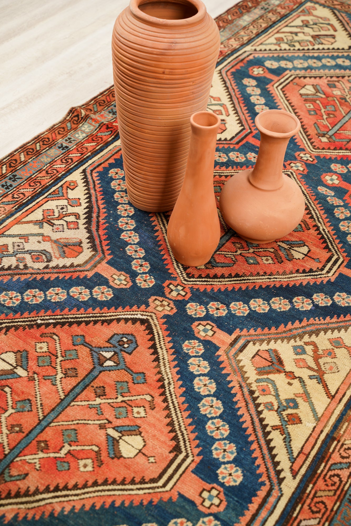 Antique Caucasian Kazak Rug '9 x 4'4"