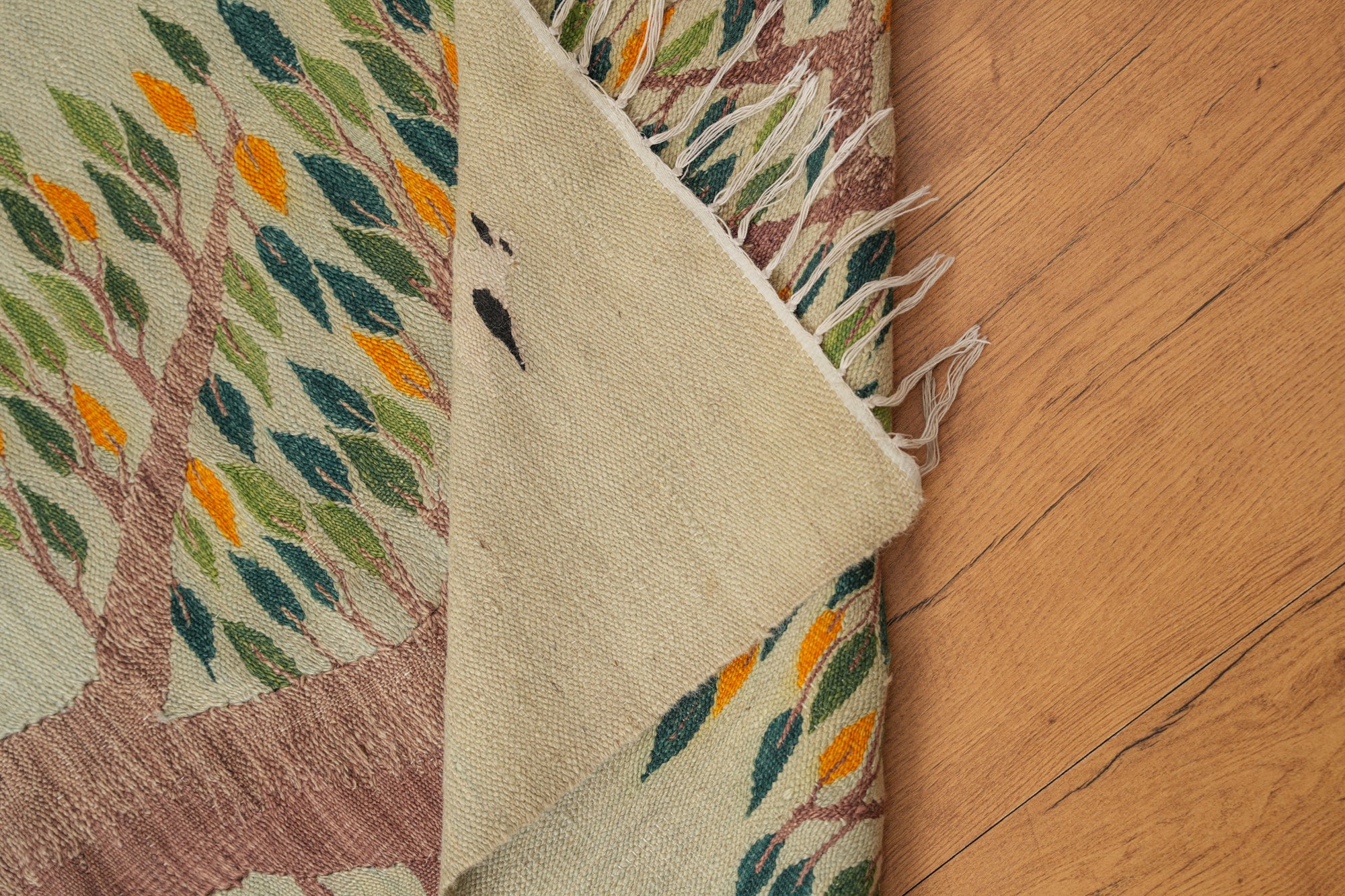 Vintage Egyptian Naturalist Tapestry 5' x 2'10"