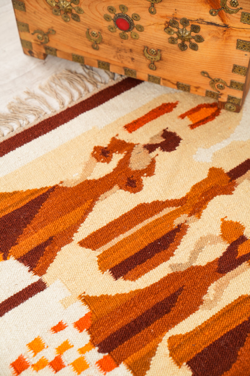 Vintage Polish Tapestry Kilim 2'8" x 2'6"