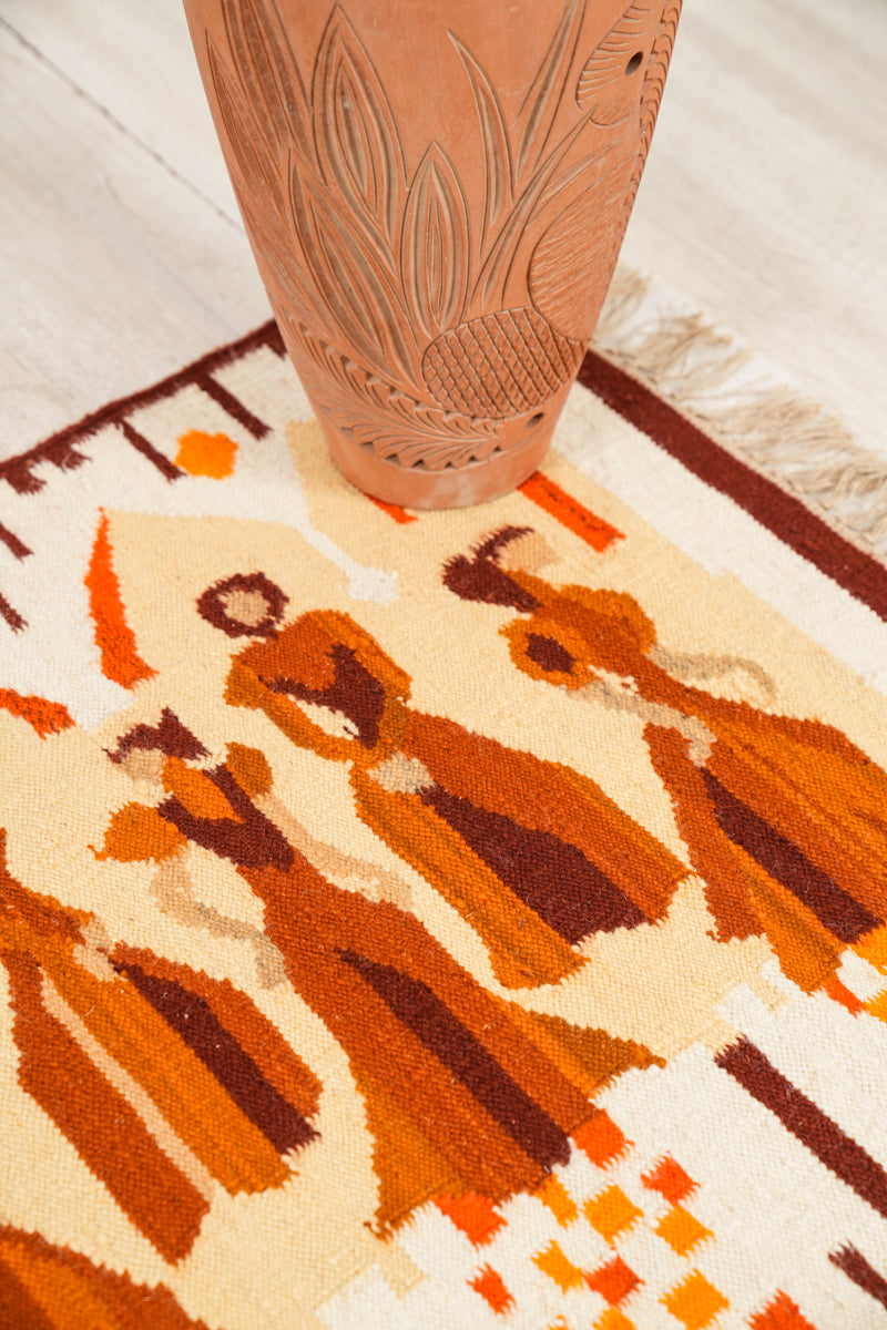 Vintage Polish Tapestry Kilim 2'8" x 2'6"