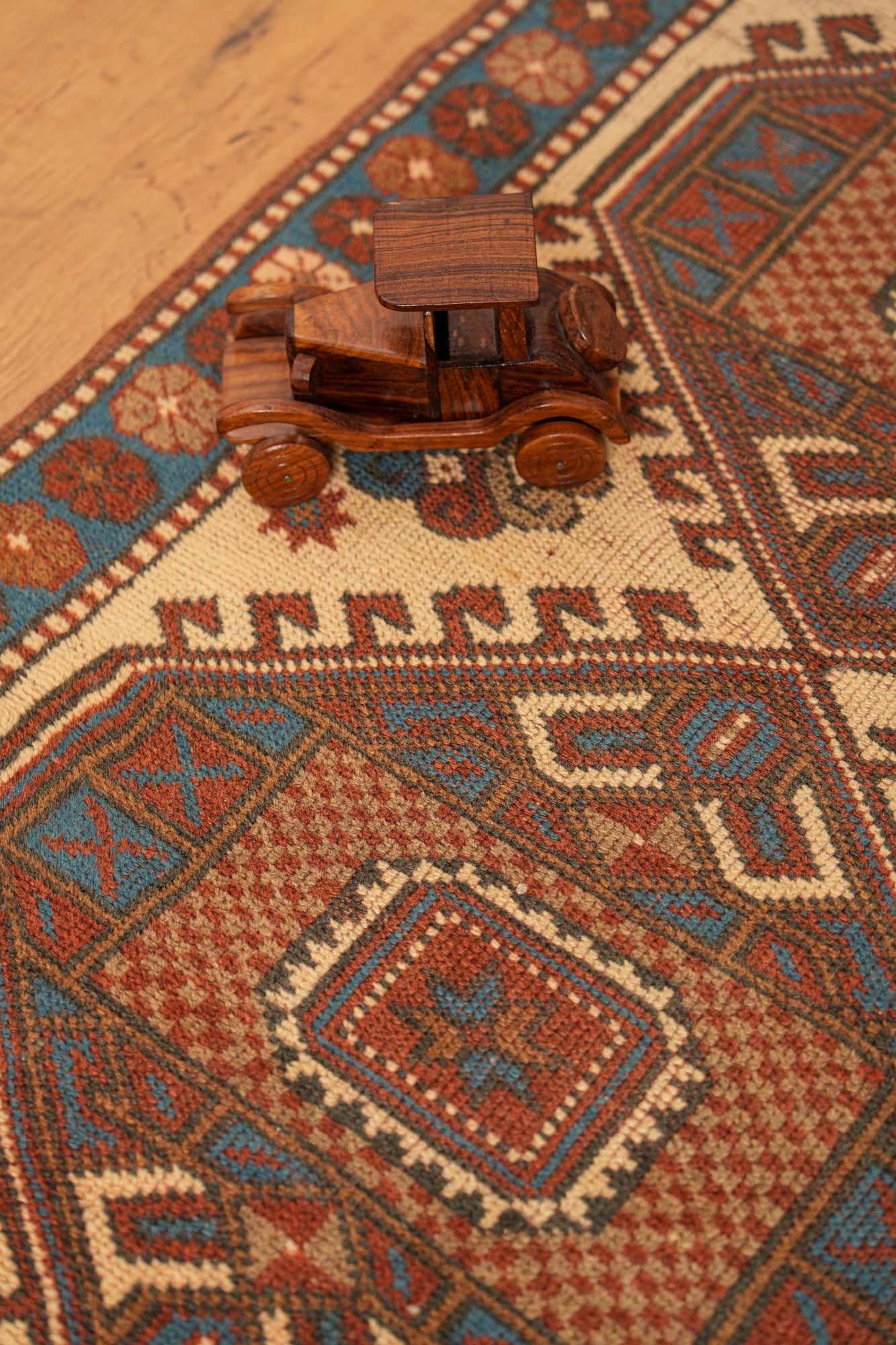 Antique Caucasian Kazak Rug 4'2" x 2'9"