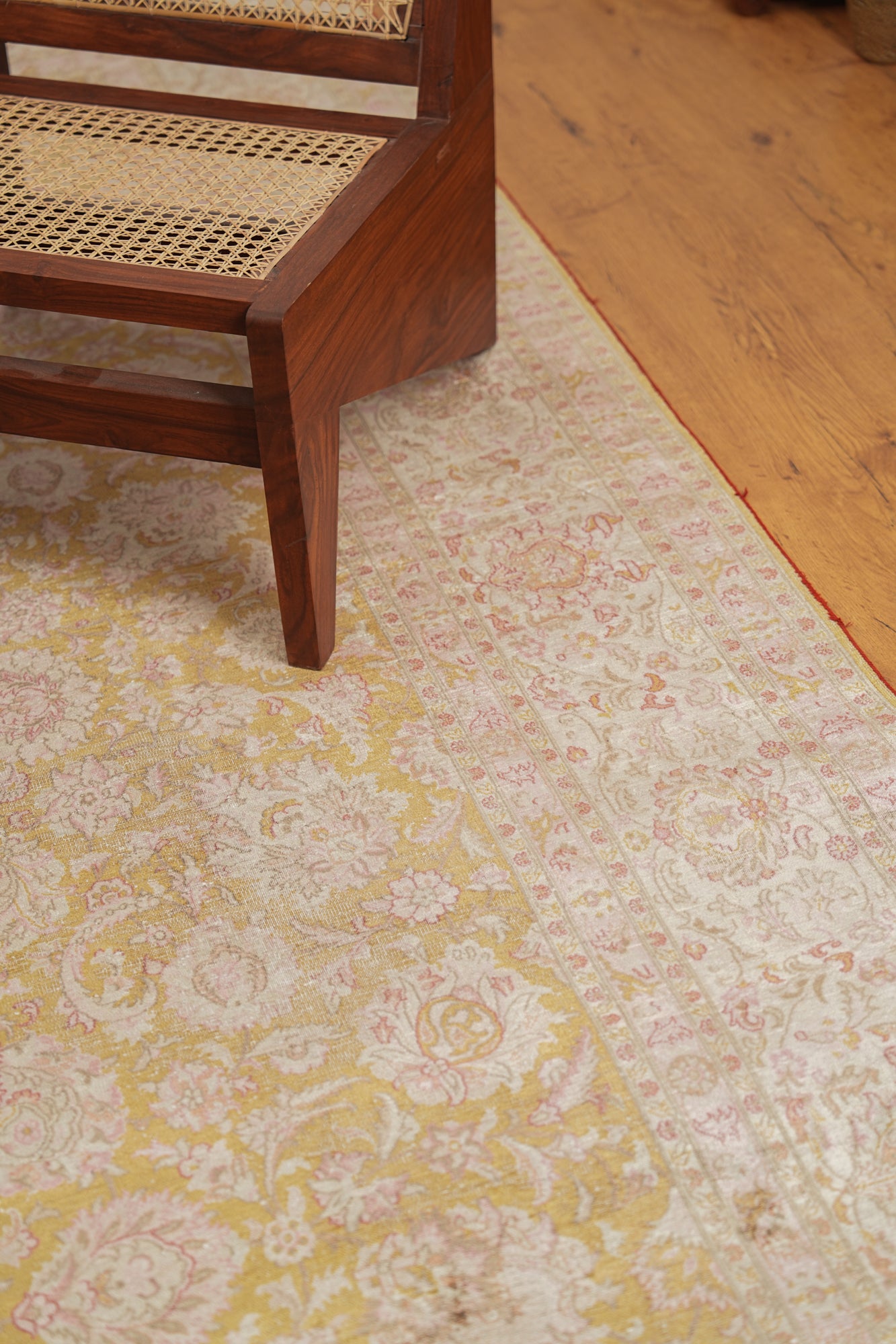 Vintage Kashmiri Floral Silk RUG 11' X 8'