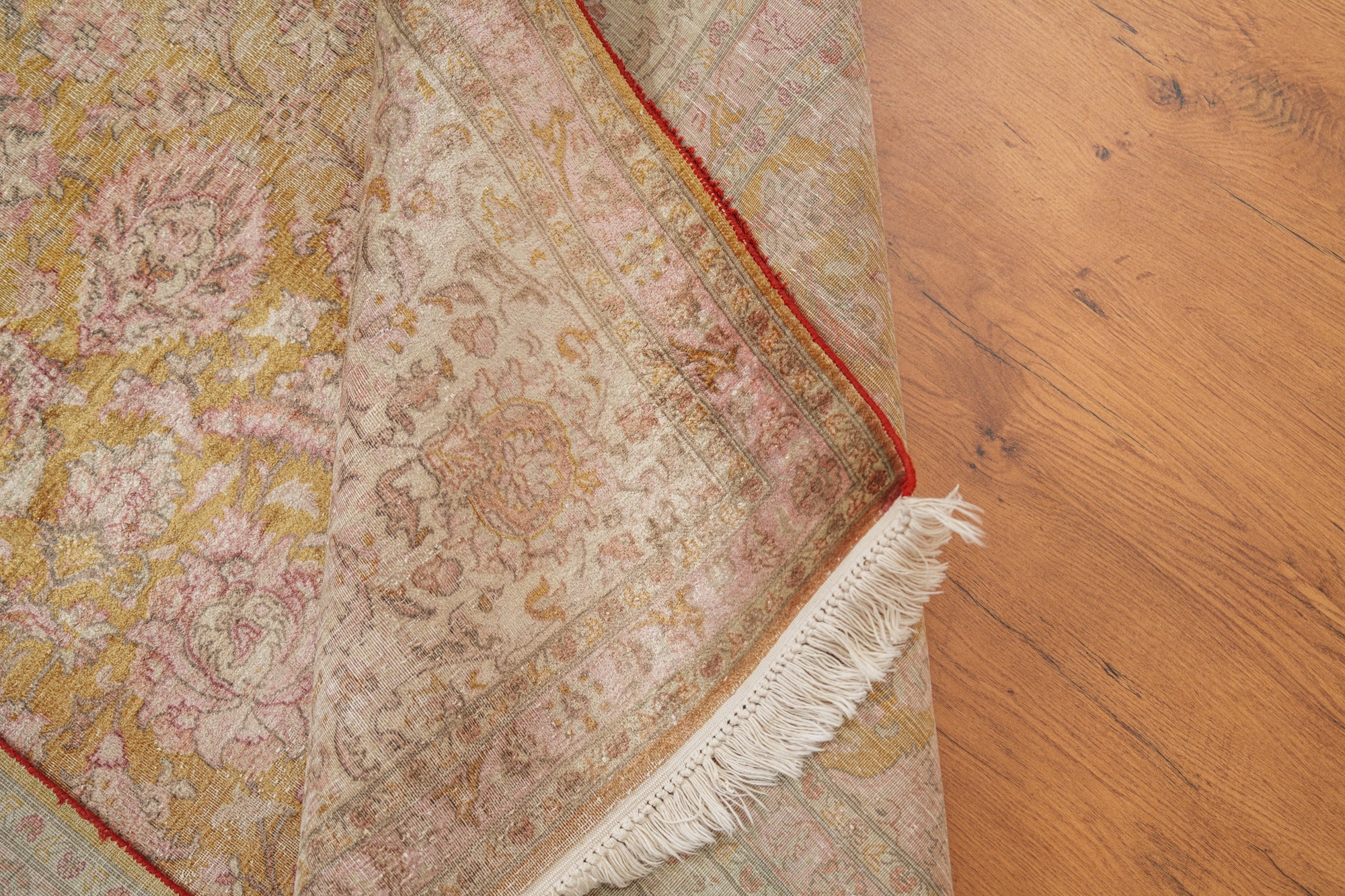 Vintage Kashmiri Floral Silk RUG 11' X 8'