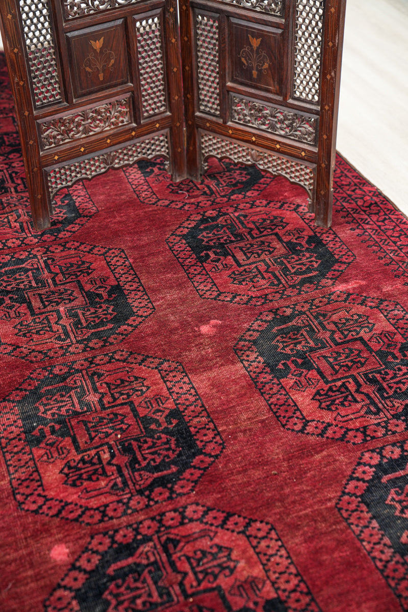 Vintage Turkmen Ersari Rug 12'2" x 6'