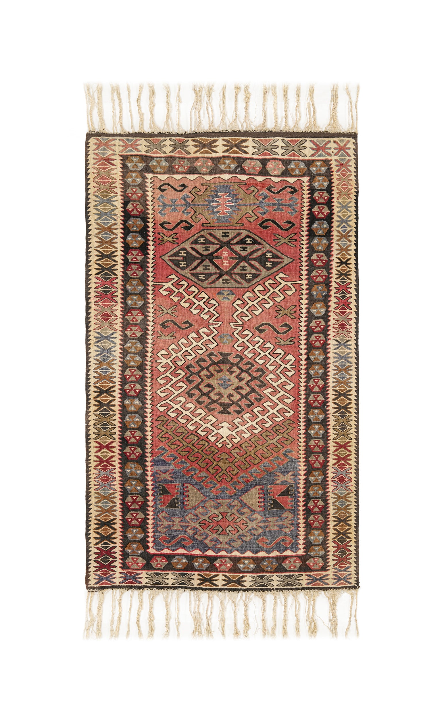 Vintage Turkish Konya Kilim 5'7" x 3'5"