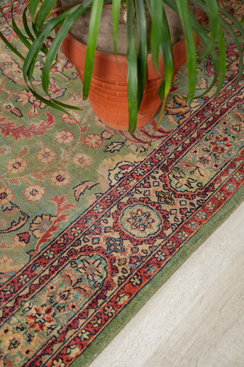 Antique Indian Agra Hallway Rug 20'9" x 3'6"