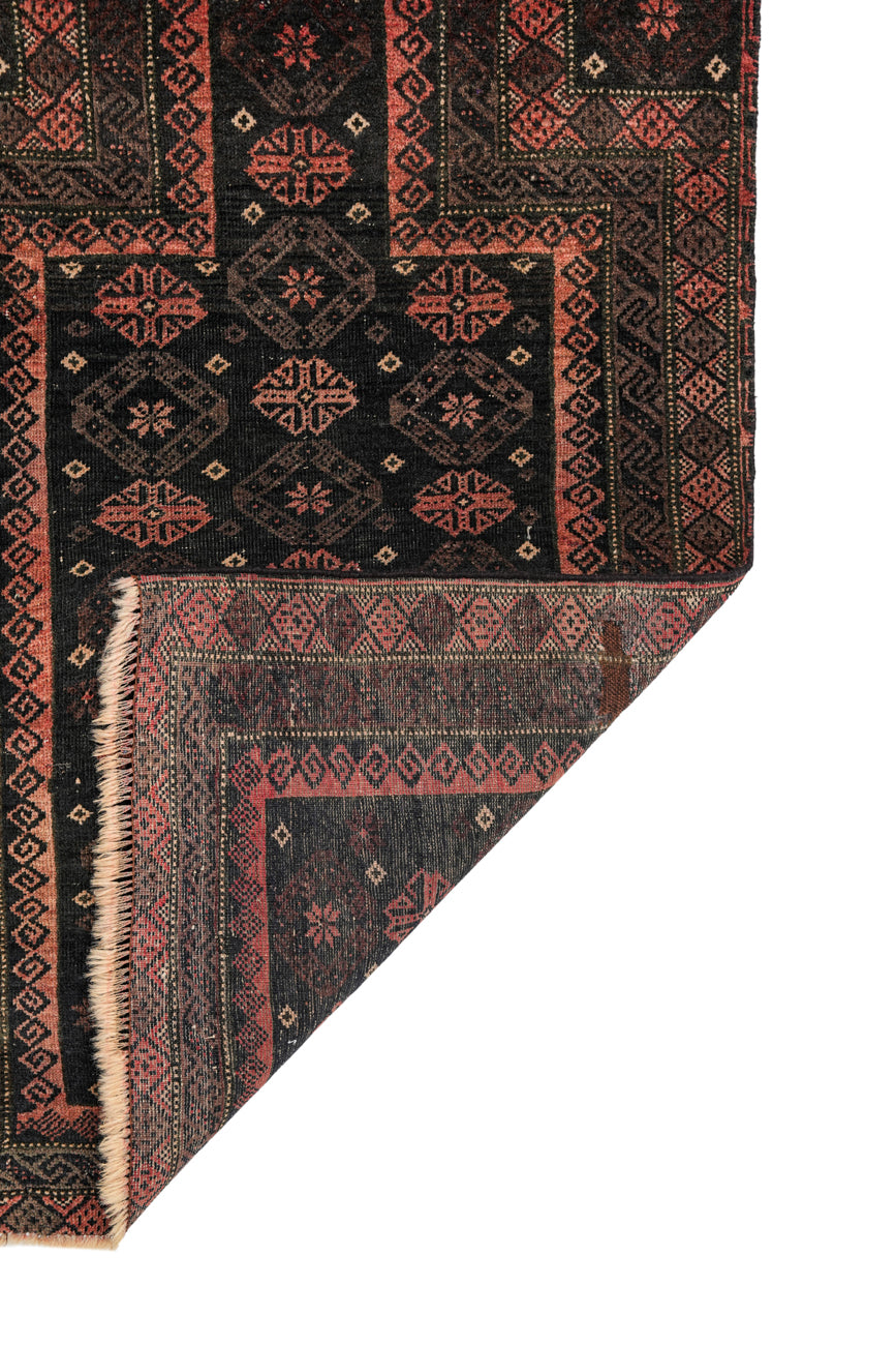 Vintage Turkmen Rug 4'2" x 2'10"