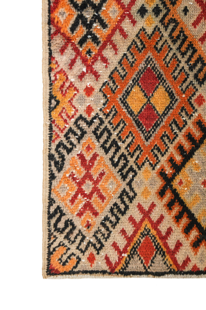 Vintage Moroccan Rug 4'2" x 2'9"