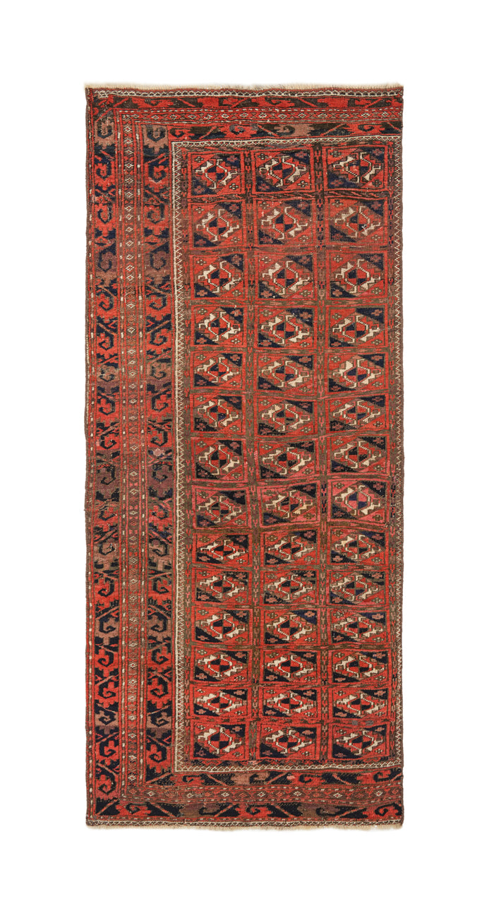 Antique Turkmen Rug 6' x 2'6"