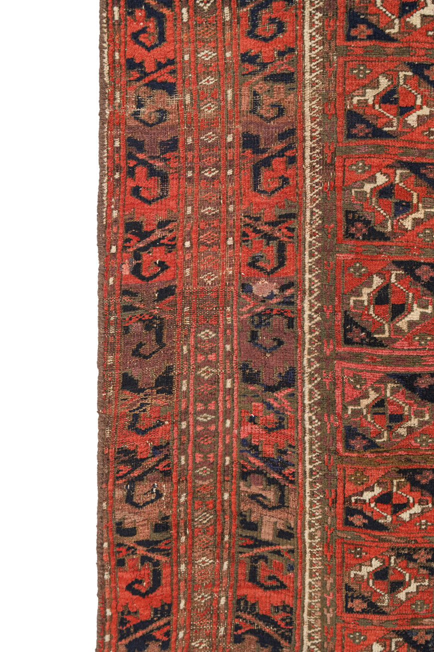 Antique Turkmen Rug 6' x 2'6"