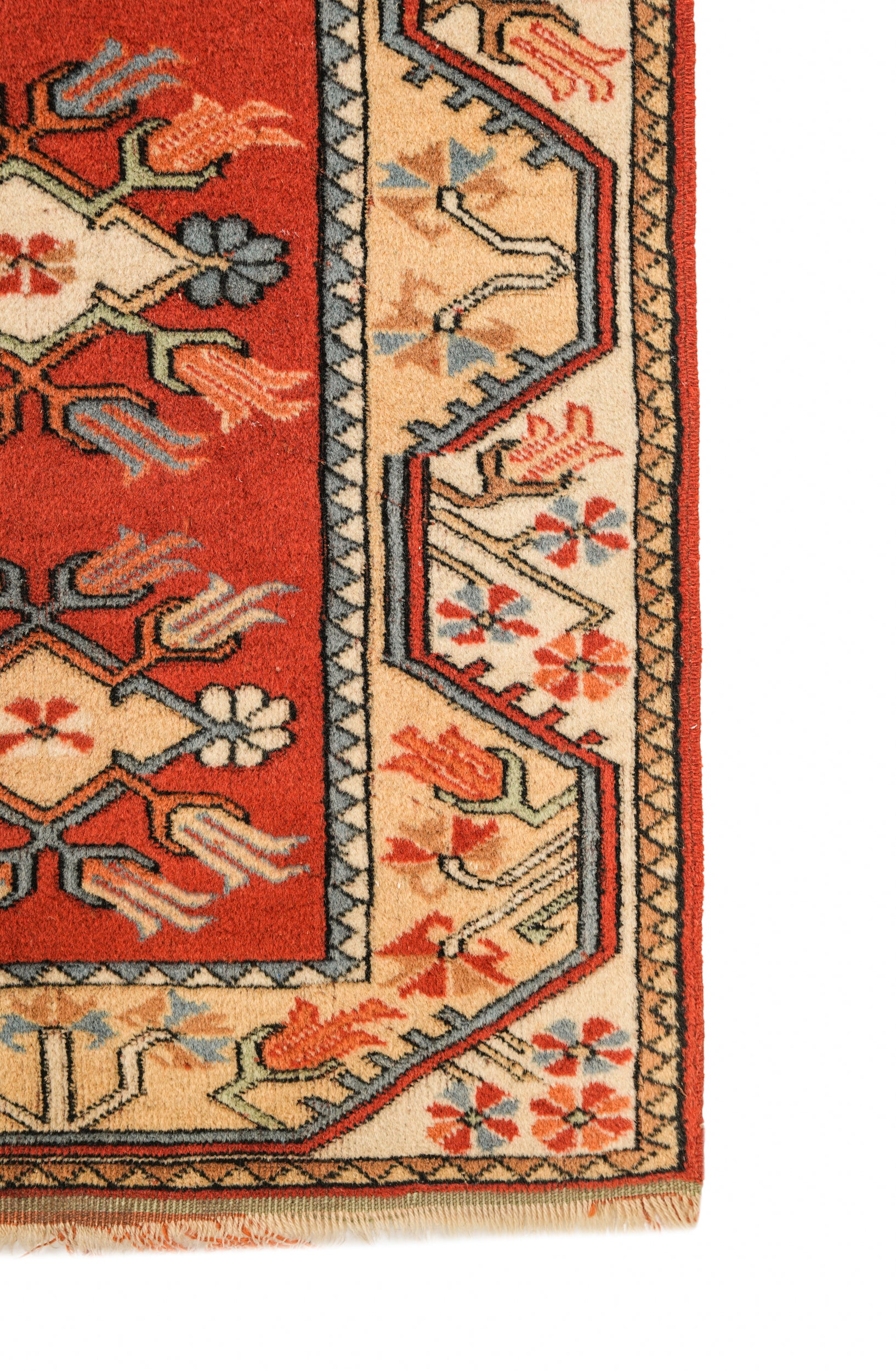 Vintage Turkish Milas Rug 4' x 2'10"