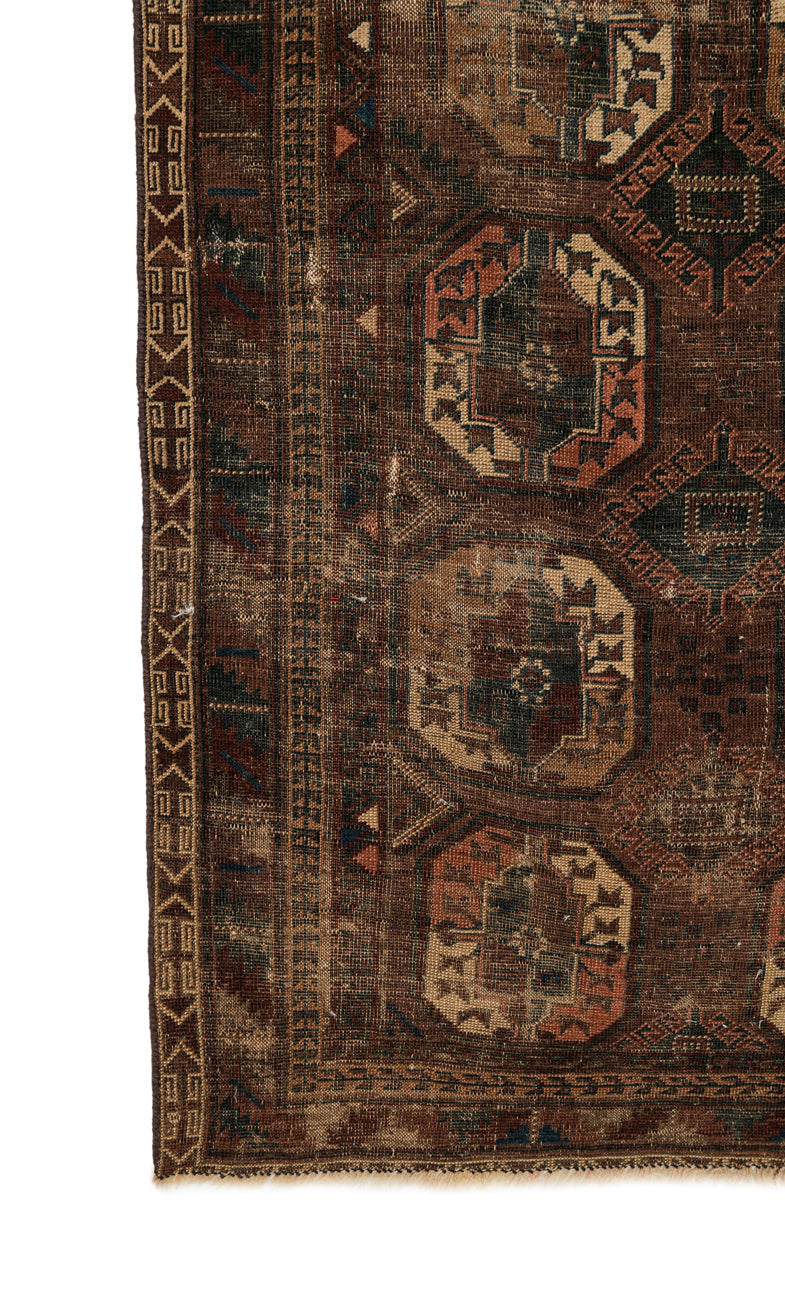 Vintage Turkmen Rug 5'9" x 3'