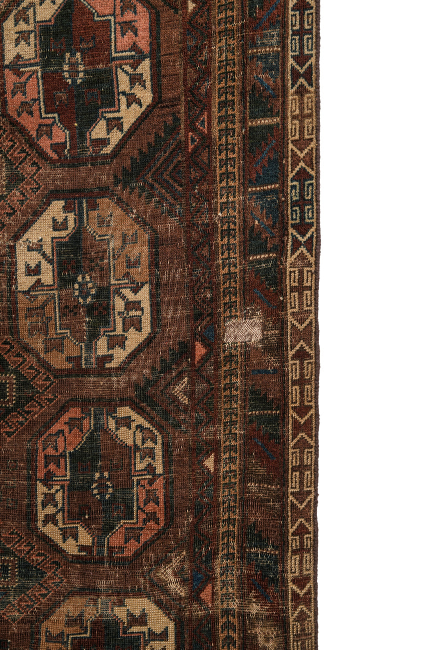 Vintage Turkmen Rug 5'9" x 3'