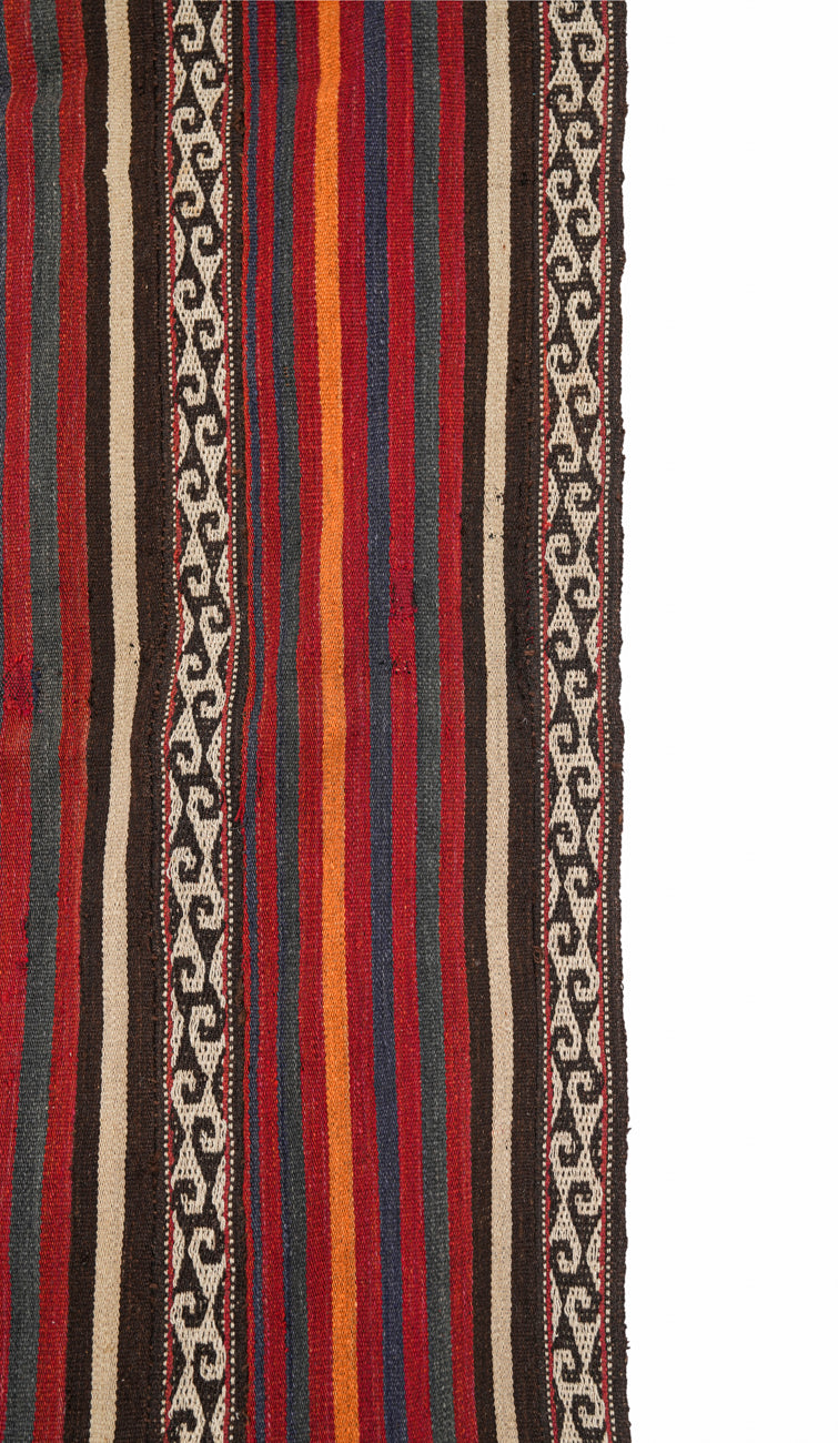 Antique Uzibek Jajim kilim 6'1" x 2'8"