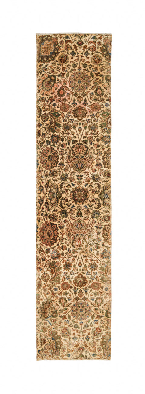 Vintage Kashmiri floral Rug 6'7" x 1'7"