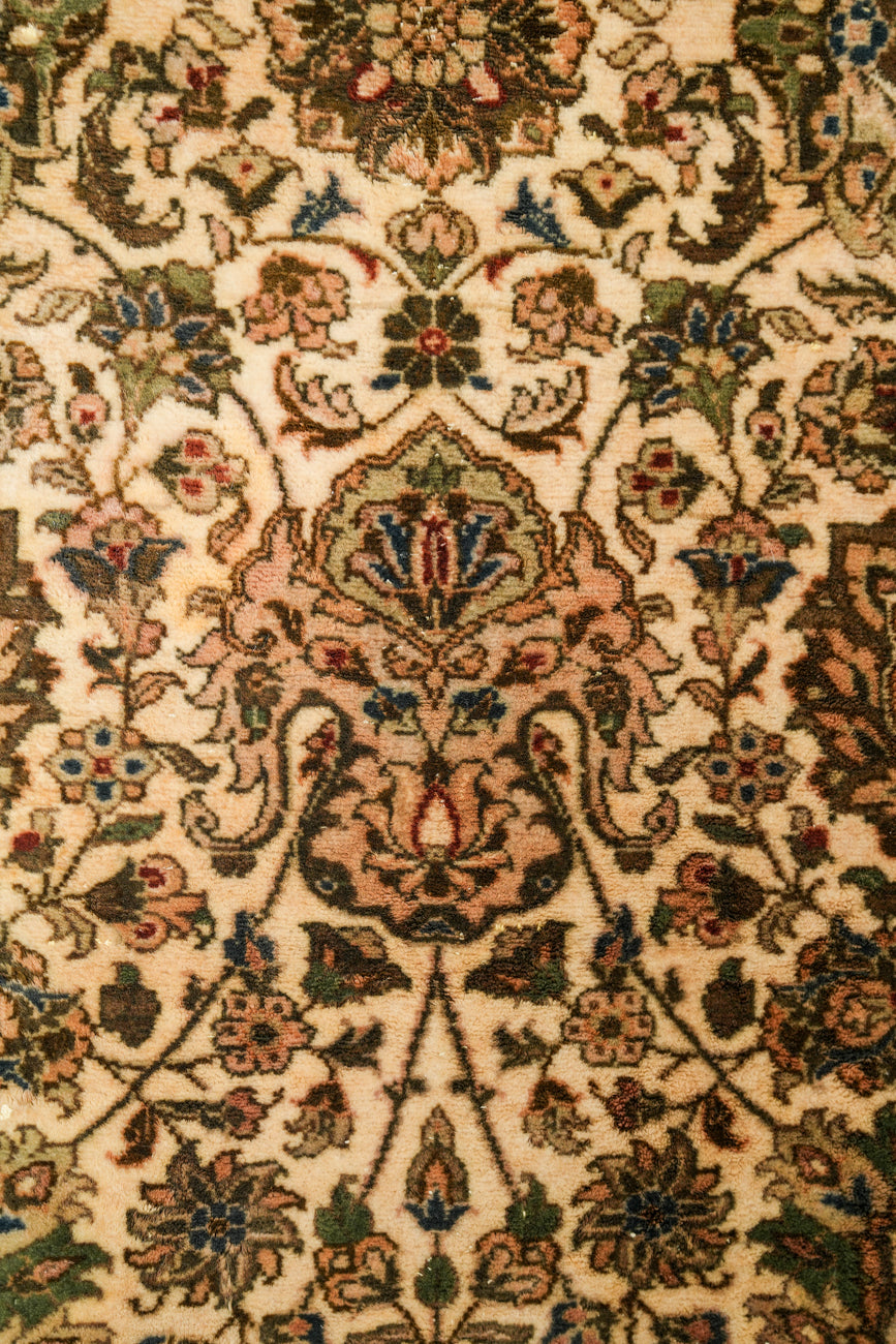 Vintage Kashmiri floral Rug 6'7" x 1'7"