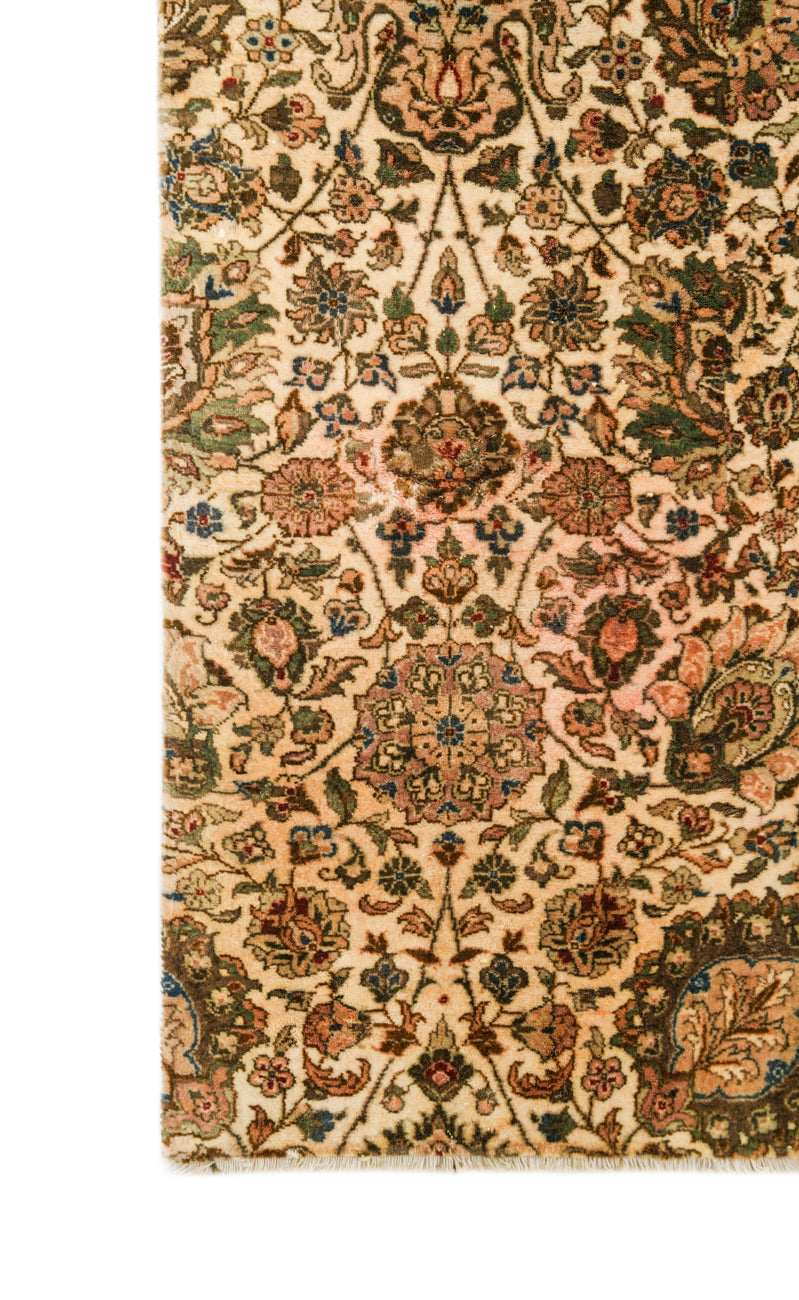 Vintage Kashmiri floral Rug 6'7" x 1'7"