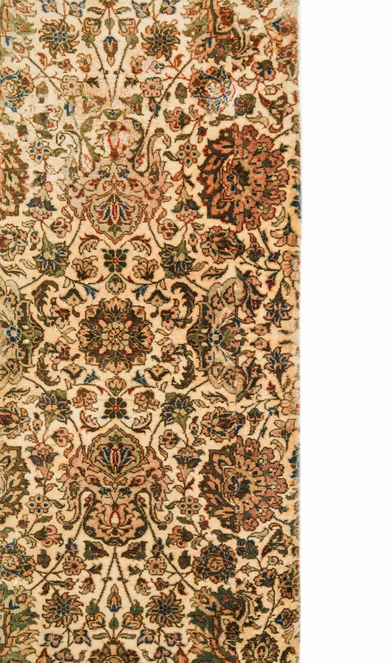 Vintage Kashmiri floral Rug 6'7" x 1'7"