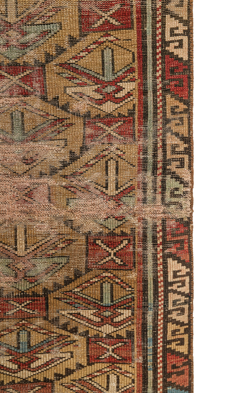 Antique Caucasian Kuba Rug 3'10" X 2'10"