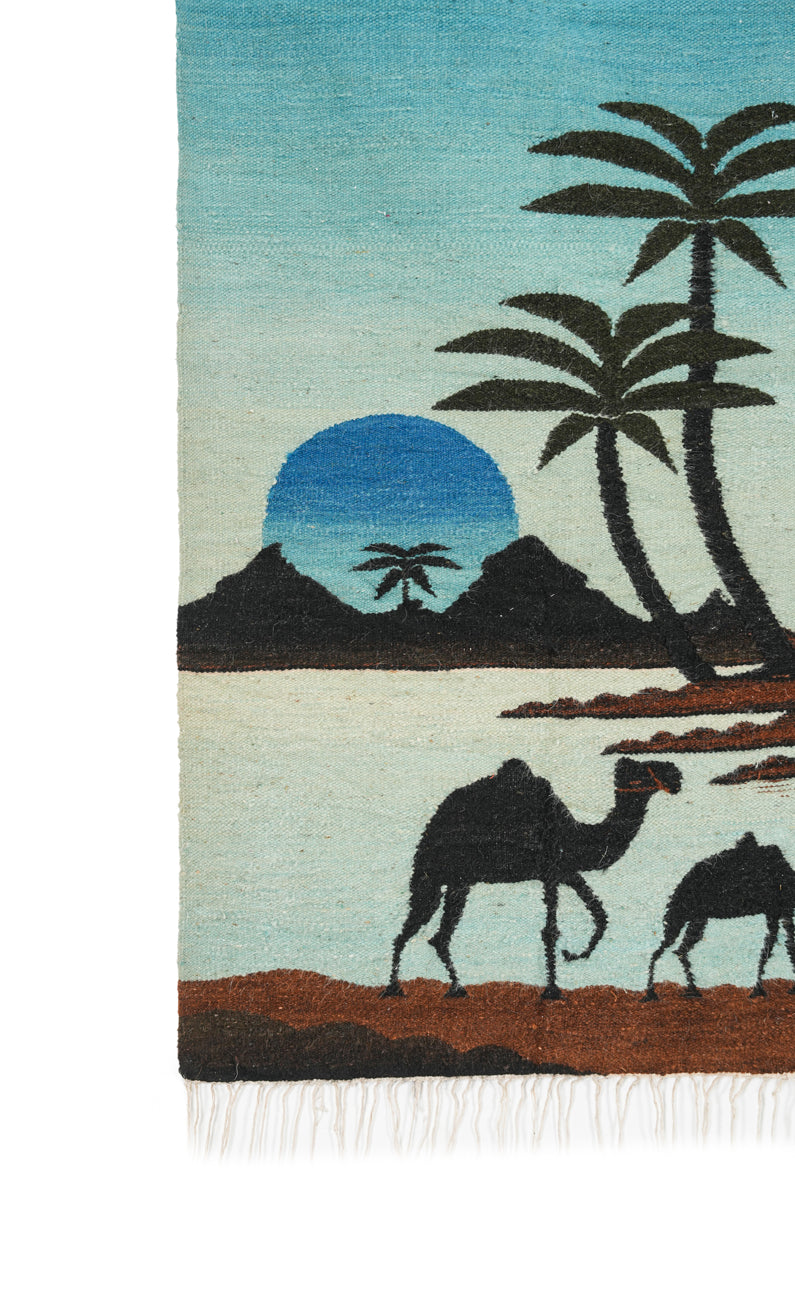 Vintage Tunisian Tapestry 4'1" x 3'3"