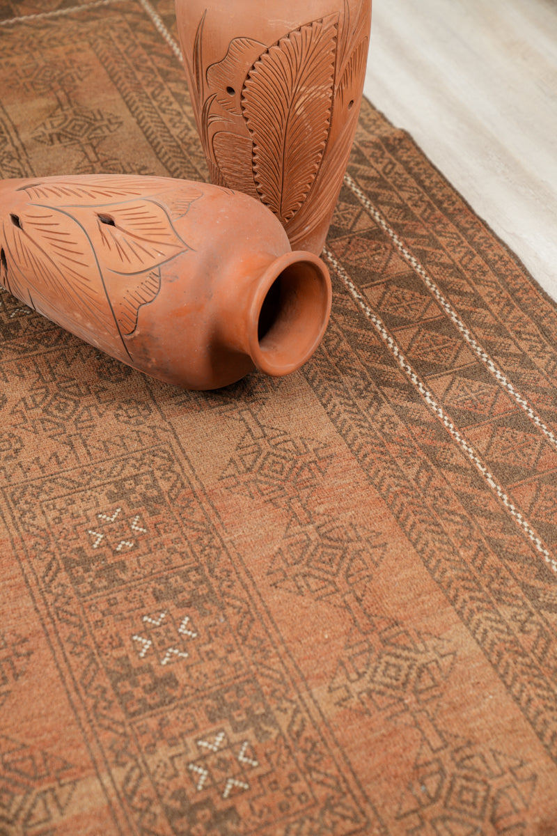 Vintage Turkmen Rug 10' x 7'