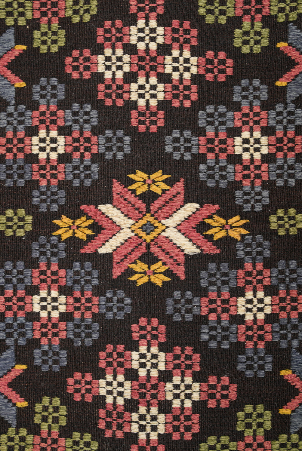 Antique Scandinavian Embroidery Textile 2'2" x 1'8"