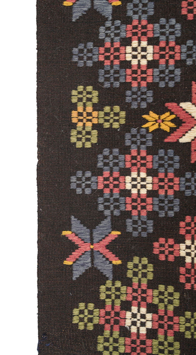 Antique Scandinavian Embroidery Textile 2'2" x 1'8"
