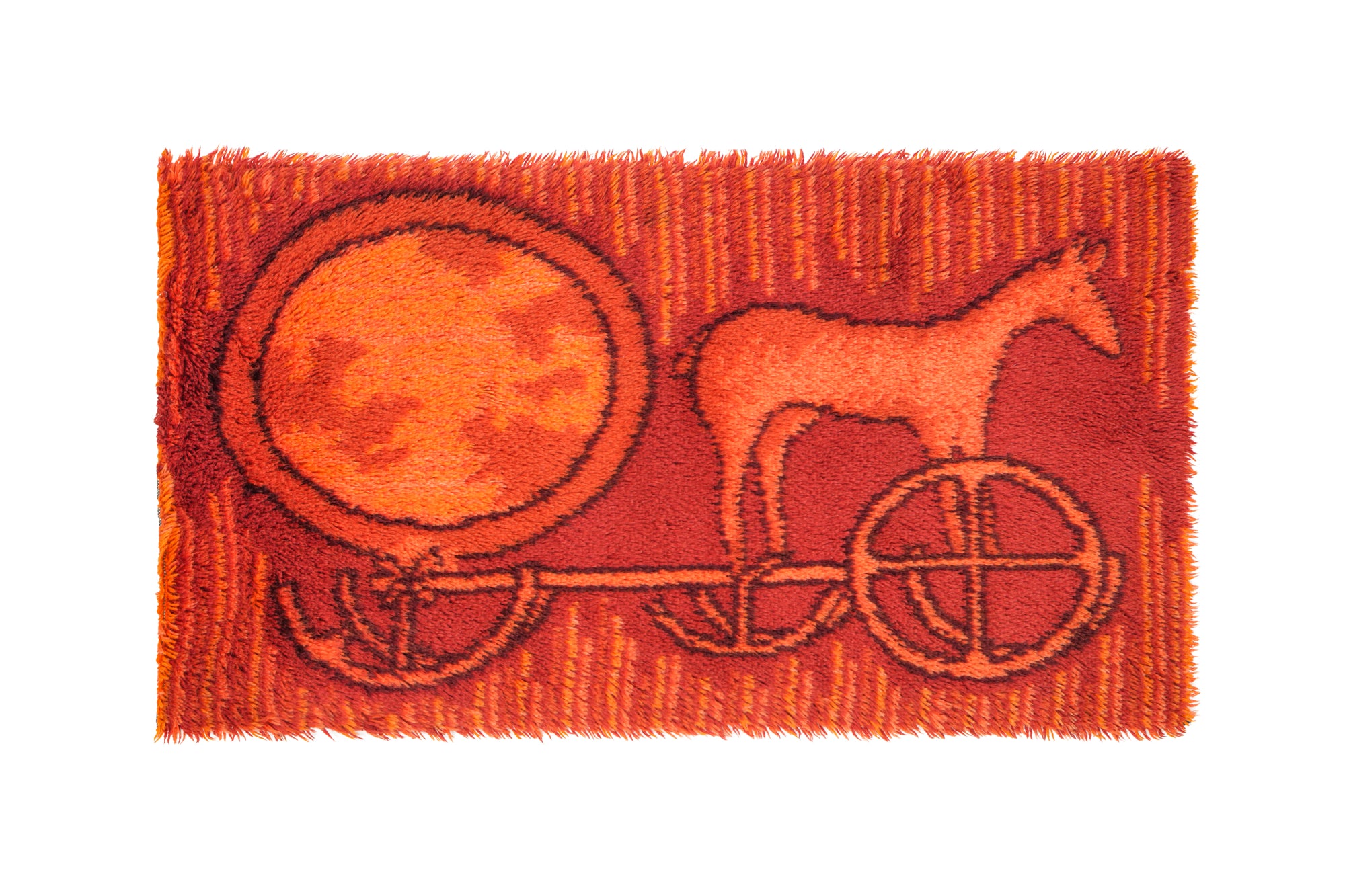 Vintage Danish Ege Rya Rug 4' x 2'3"