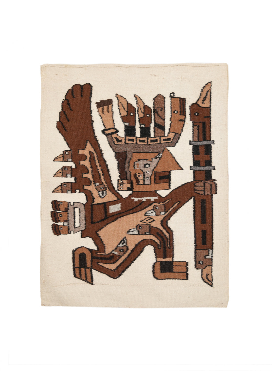 Vintage Pictorial Peruvian Kilim 3'9" x 3'