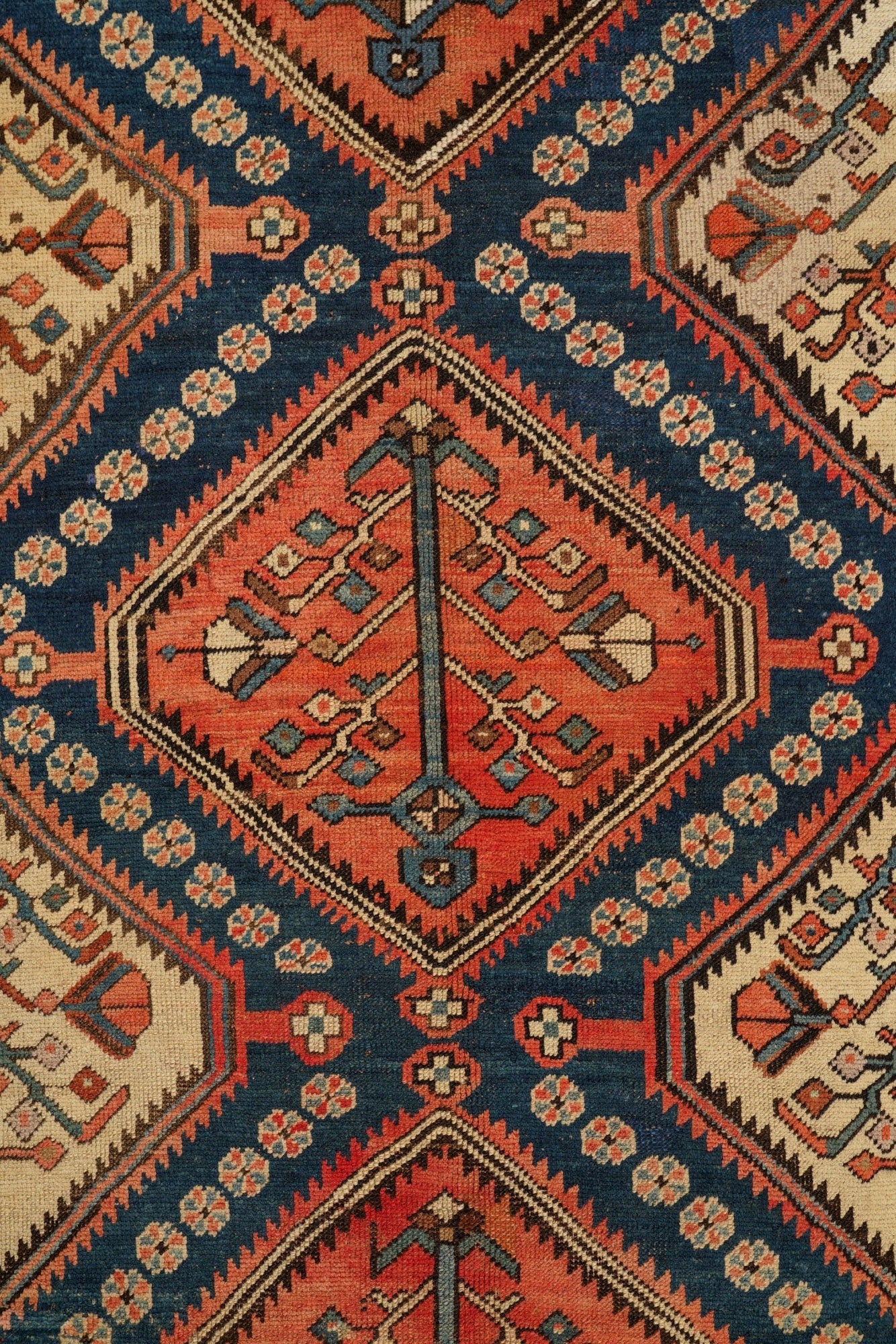 Antique Caucasian Kazak Rug '9 x 4'4"