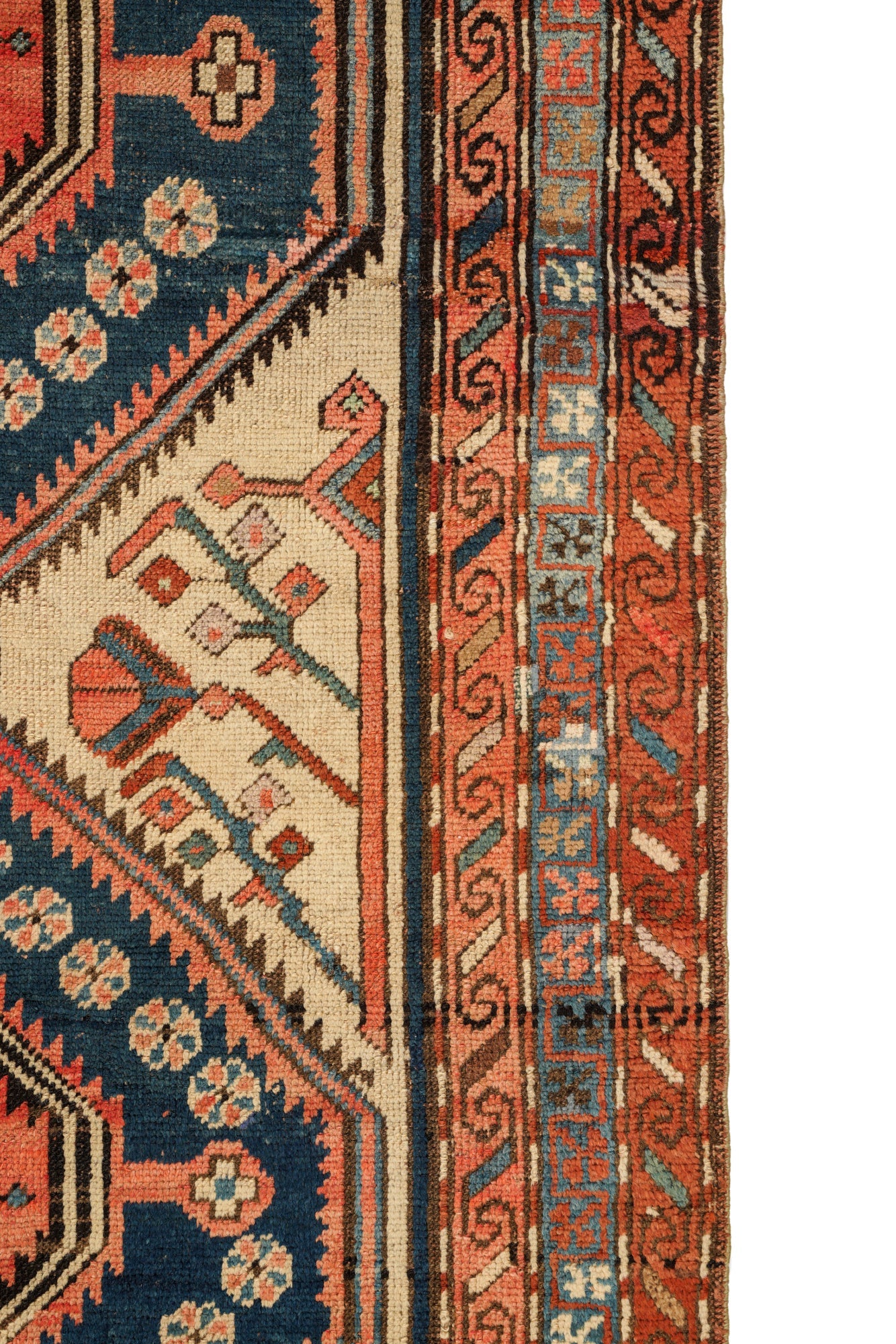Antique Caucasian Kazak Rug '9 x 4'4"