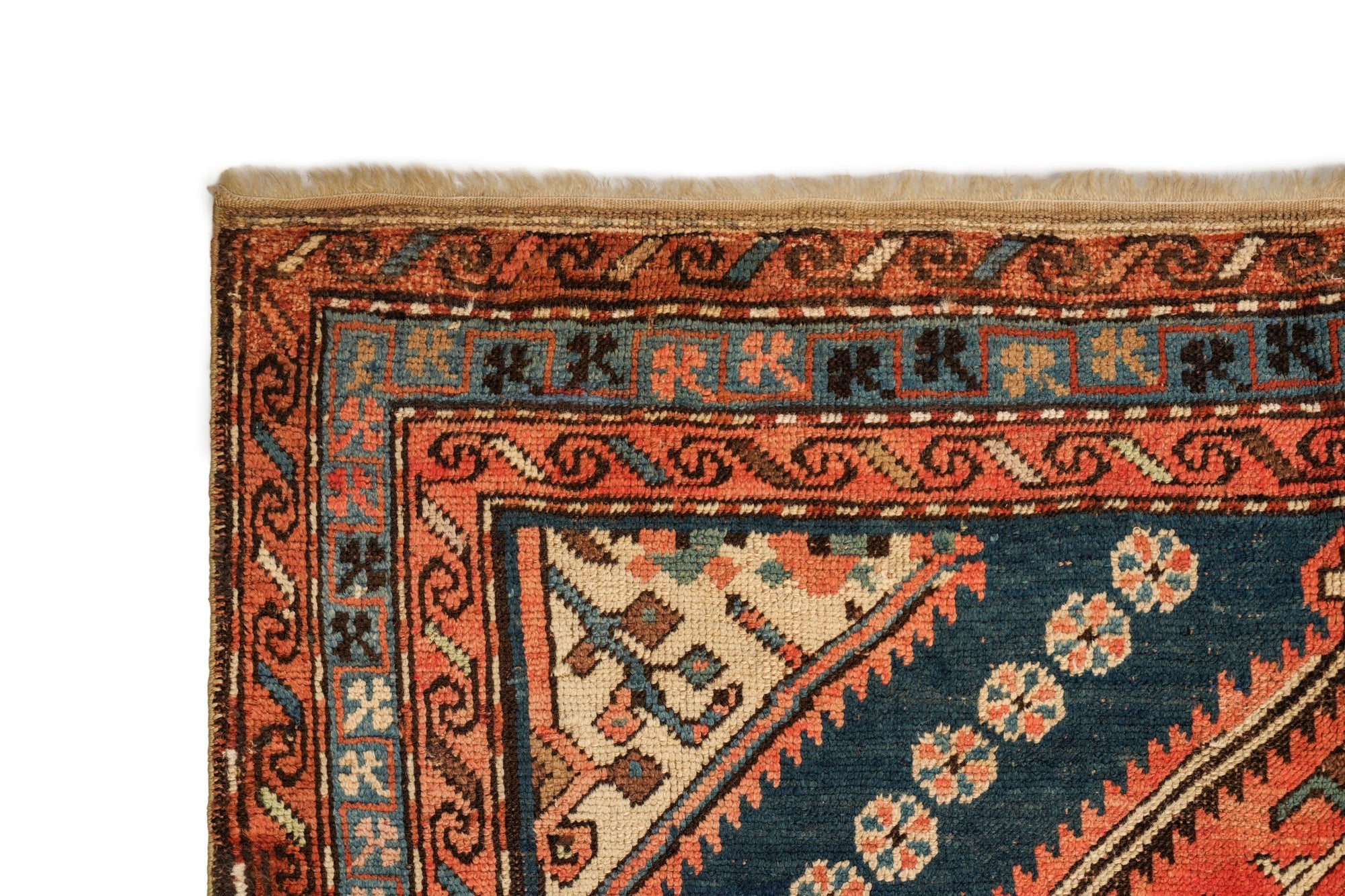 Antique Caucasian Kazak Rug '9 x 4'4"