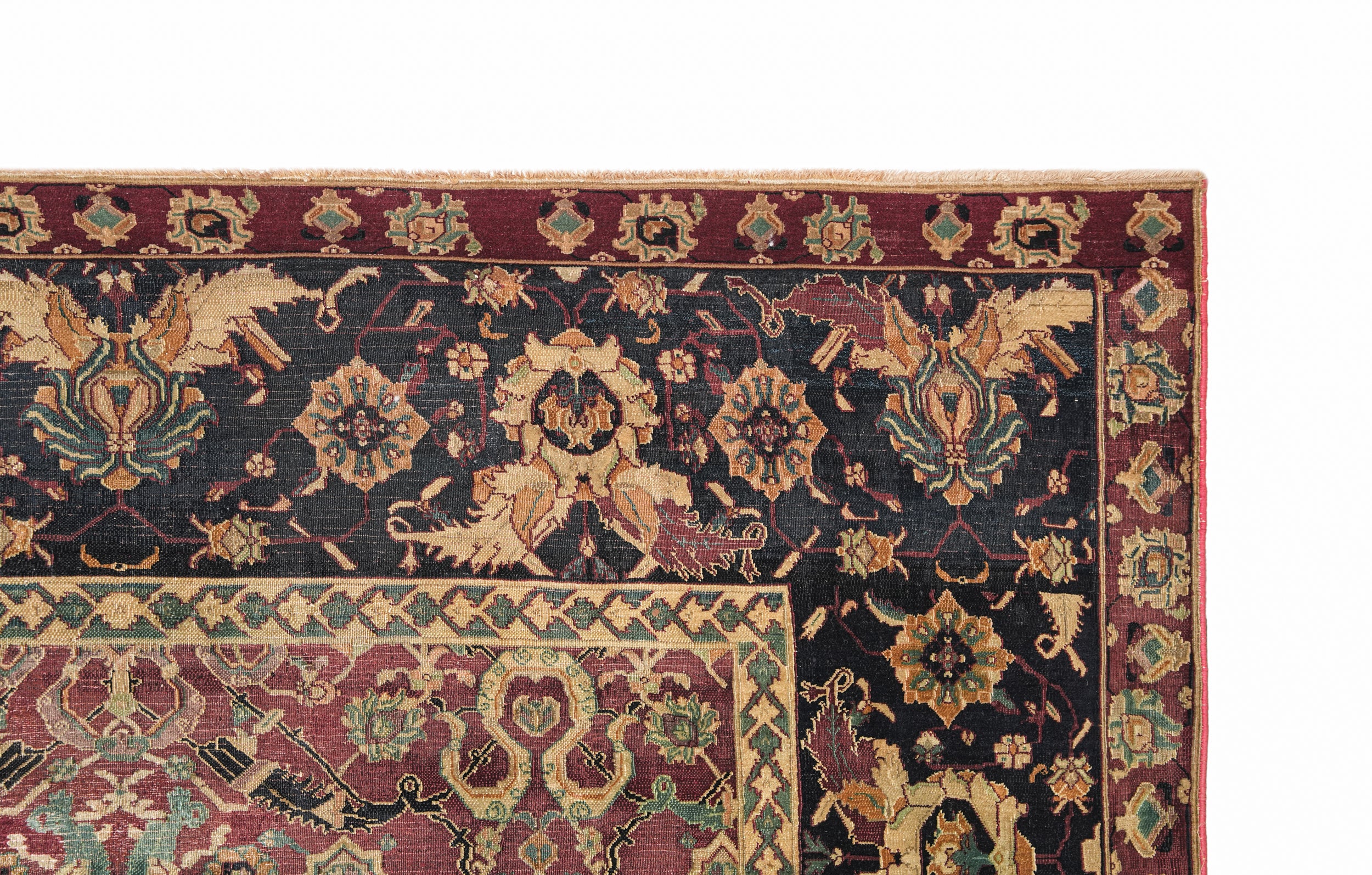 Antique Indian Agra Rug 11'4"x 8'8"