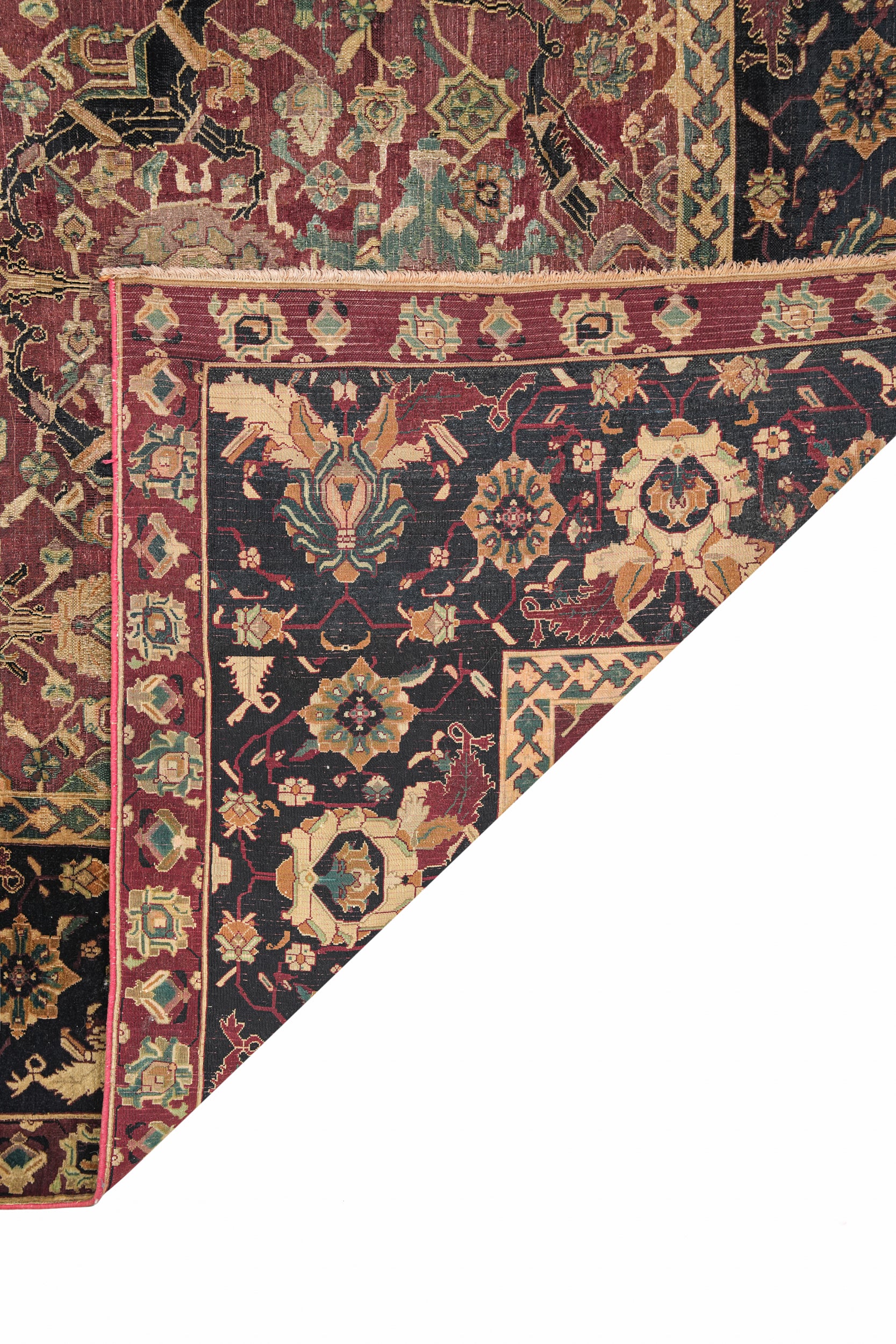 Antique Indian Agra Rug 11'4"x 8'8"