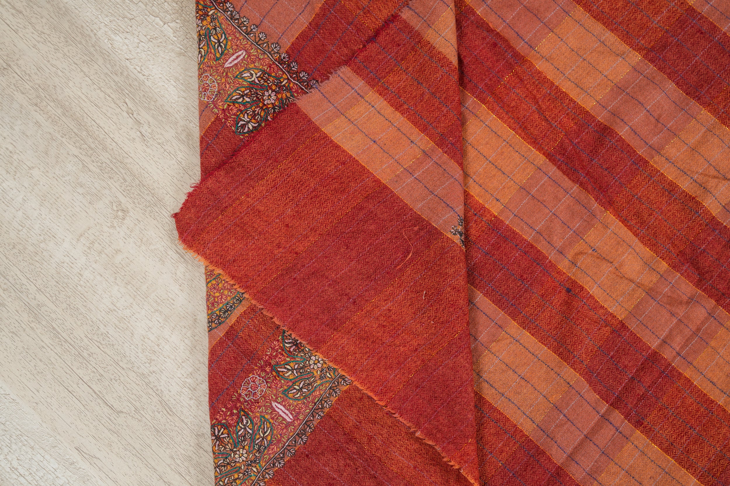 Vintage Kashmiri Pashmina Shawl 4'6" x 4'