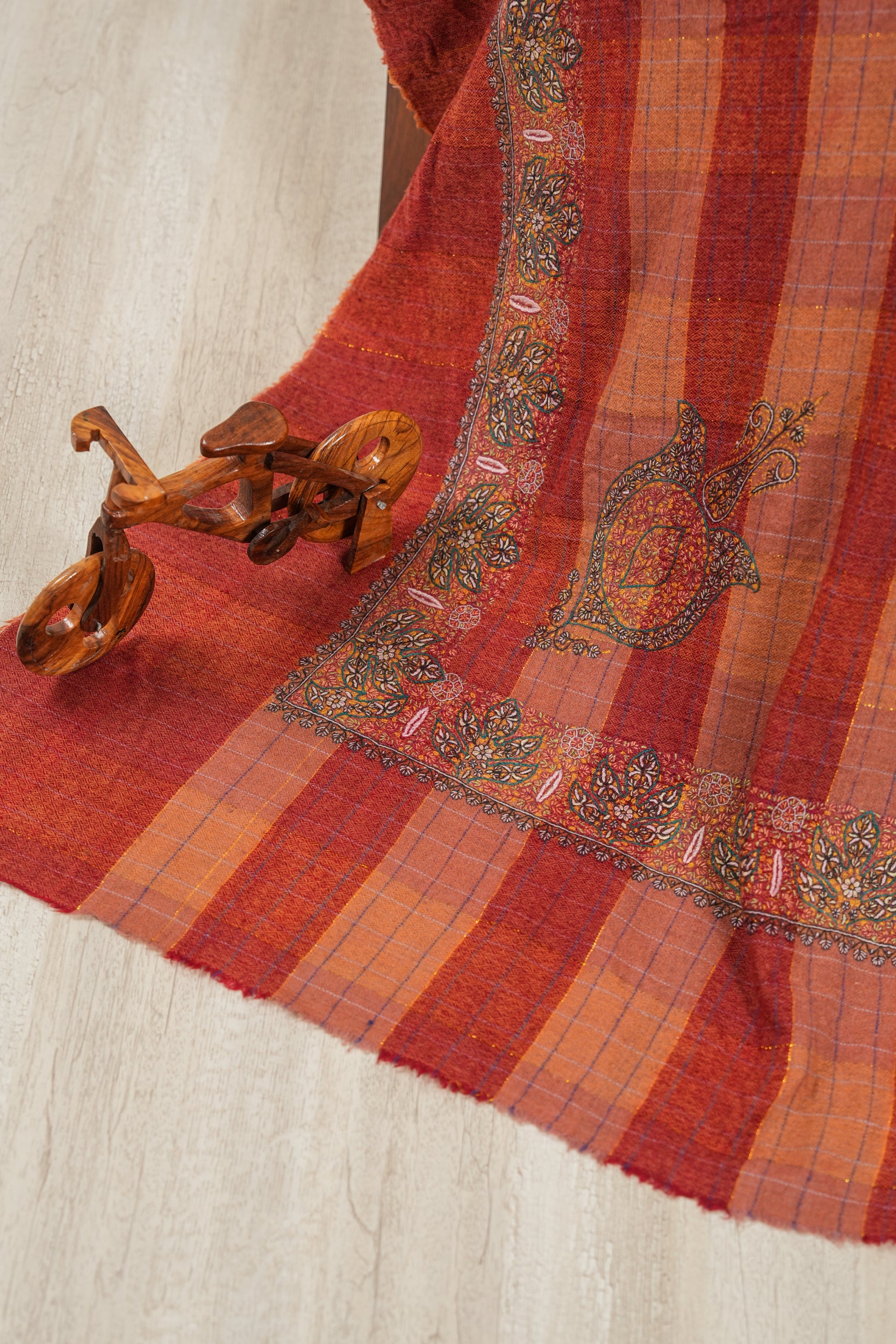 Vintage Kashmiri Pashmina Shawl 4'6" x 4'