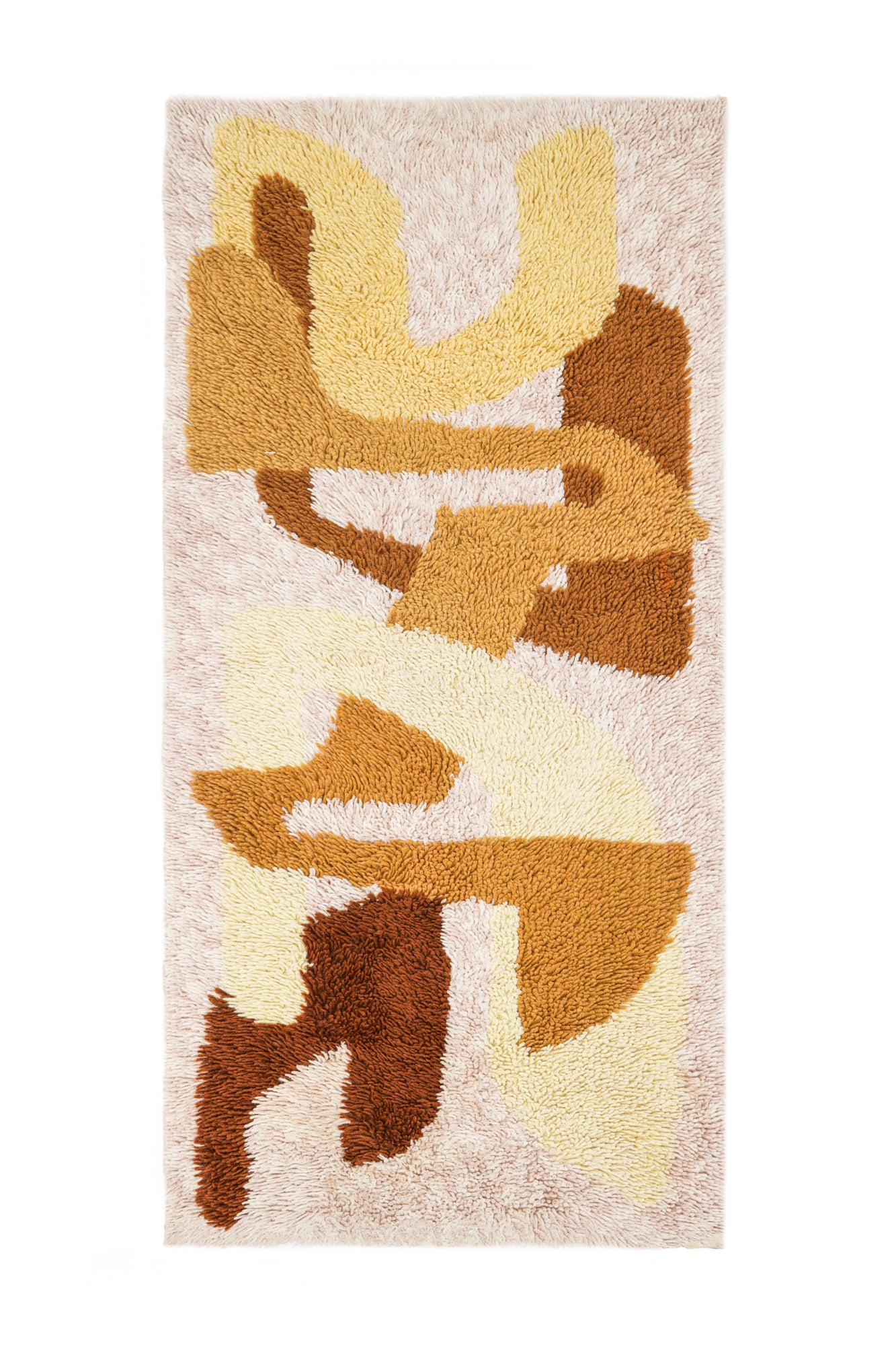 Vintage Scandinavian Rya Rug 4'6" x 2'4"