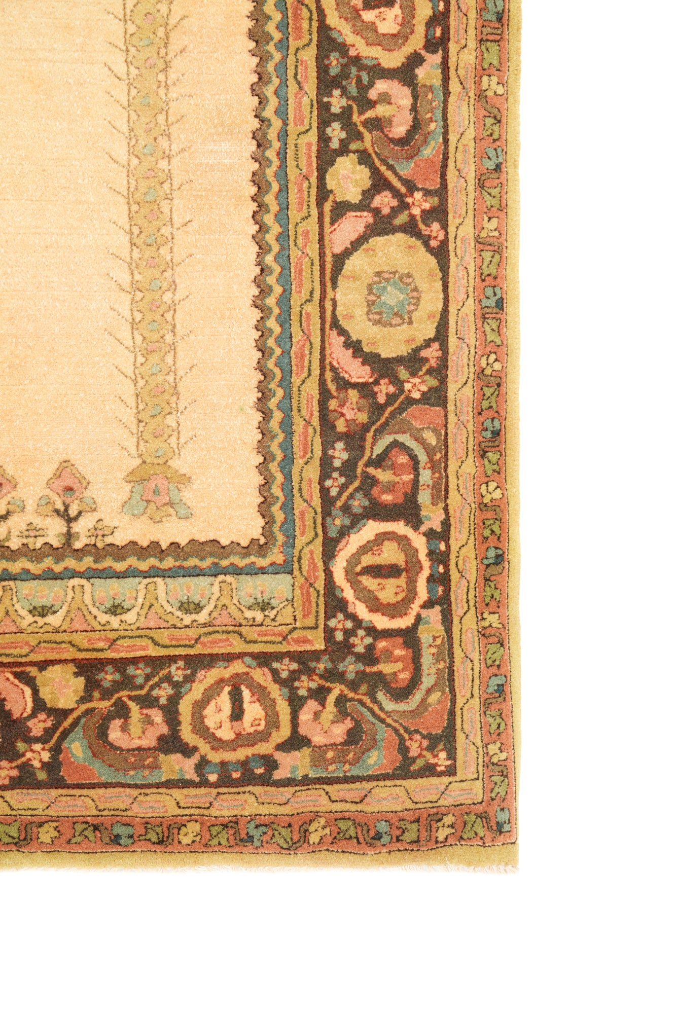 Vintage German Loom Hook Prayer Rug 6' x 4'3"