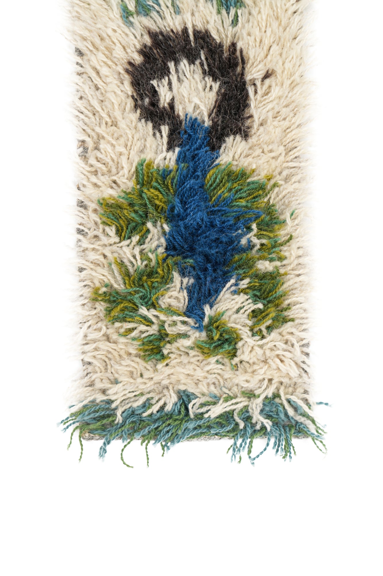 Vintage Scandinavian Rya Table Runner Rug 4' x 5"