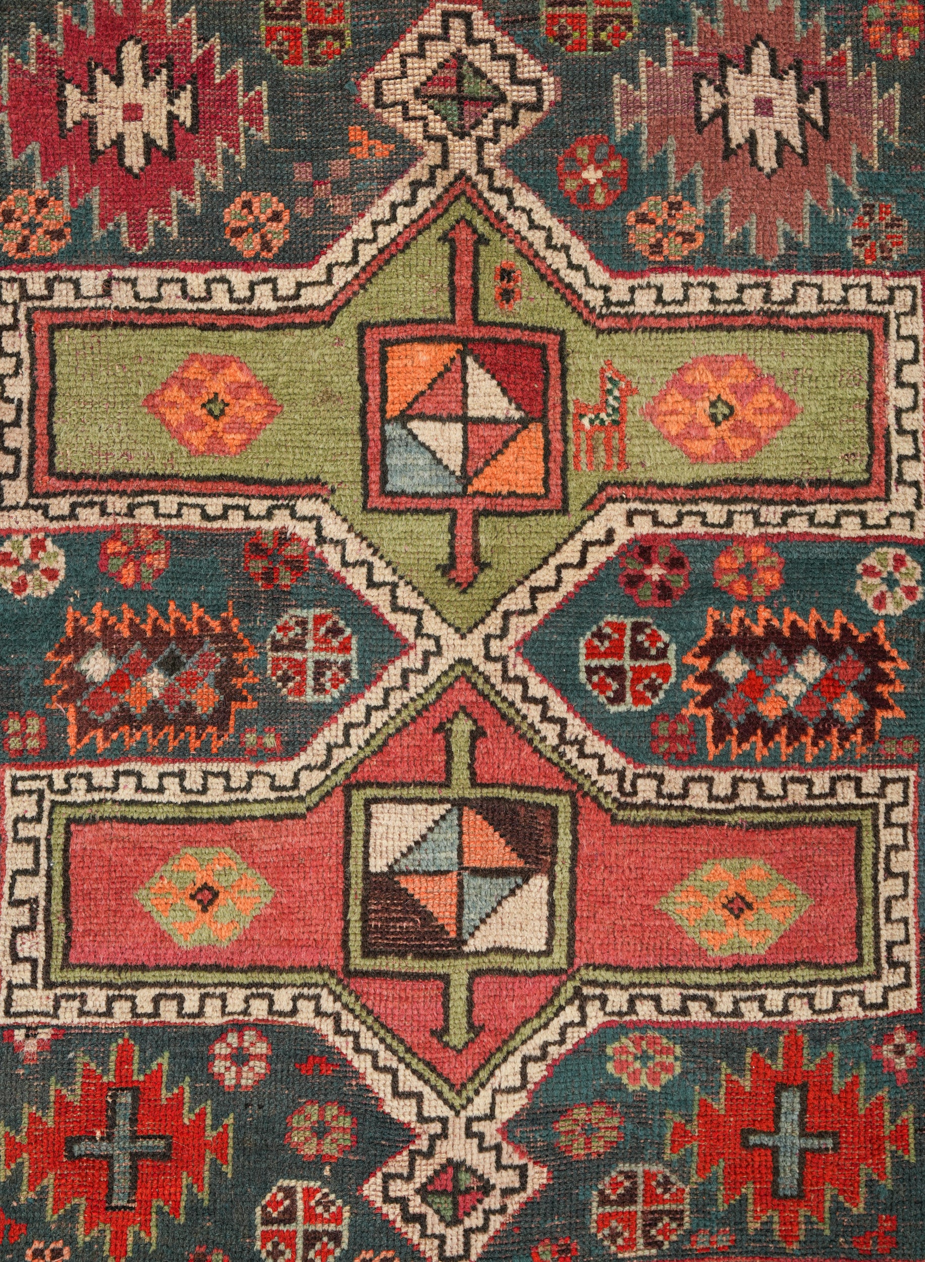 Antique Caucasian Karachoph Kazak Rug 4' x 3'3"