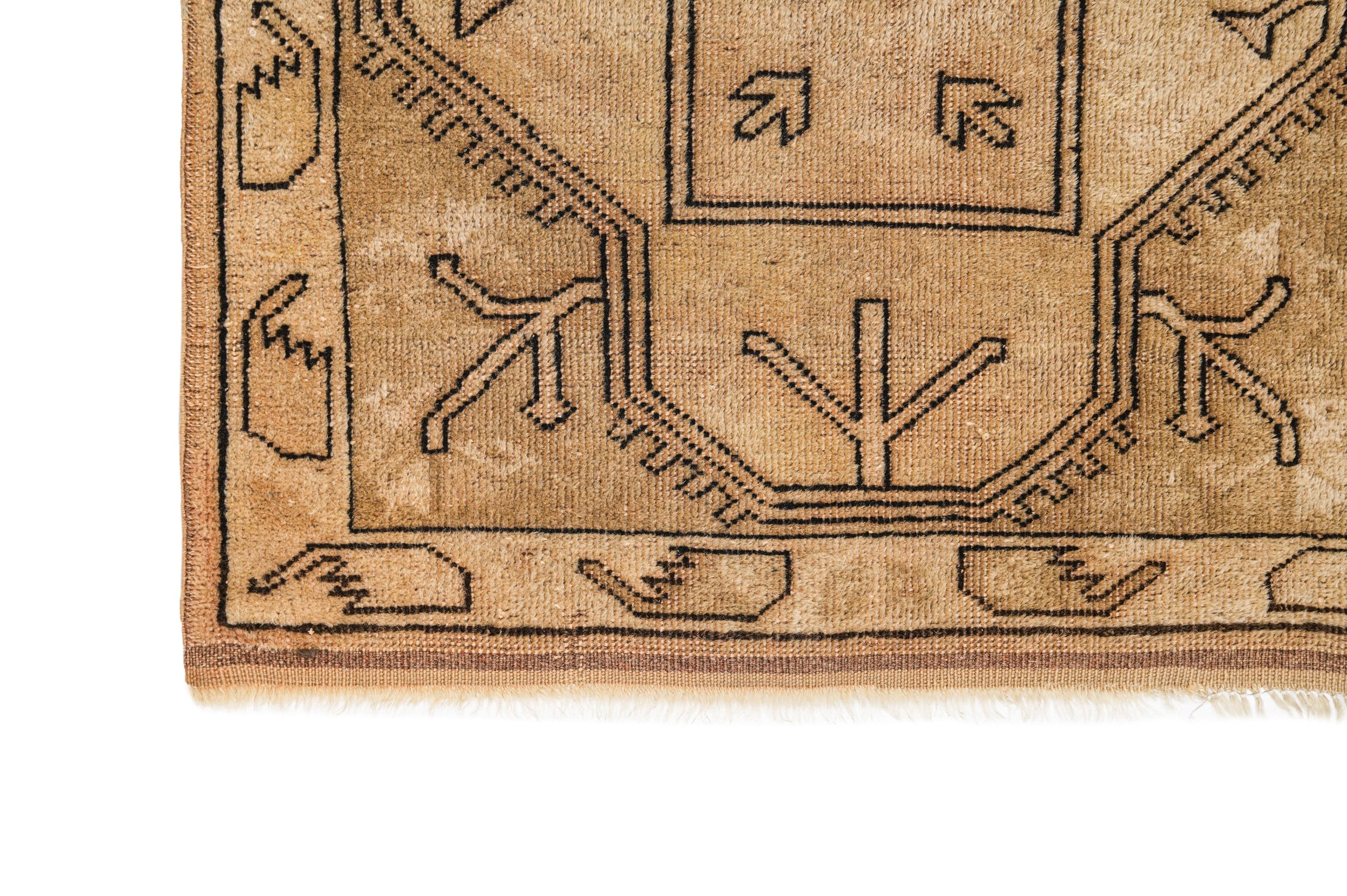 Vintage Turkish Milas Runner Rug 9'8" X 2'7"