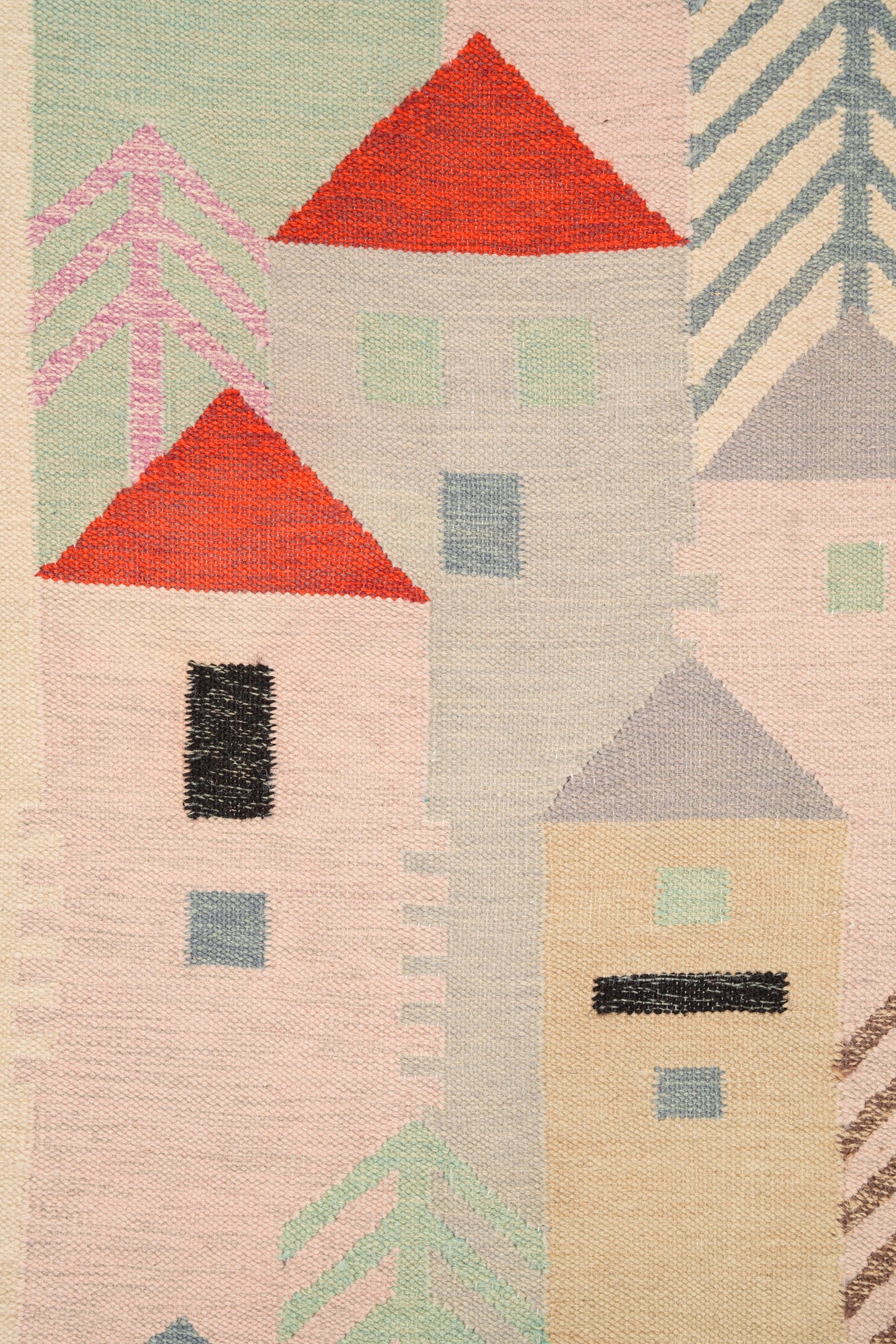 Vintage Scandinavian Rolakan kilim 5'9" x 3'6"