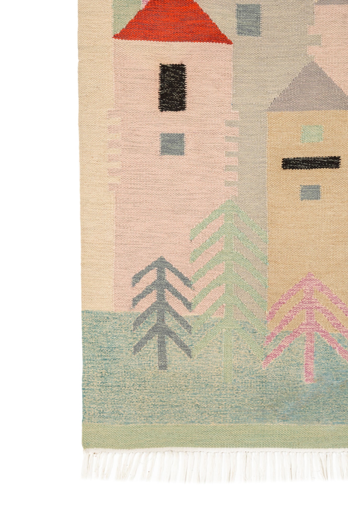 Vintage Scandinavian Rolakan kilim 5'9" x 3'6"