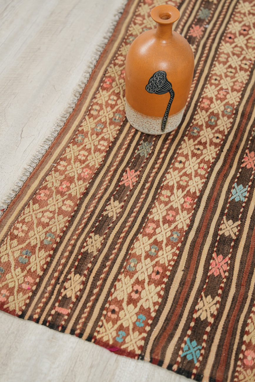 Vintage Turkish Kilim 4'4" X 2'