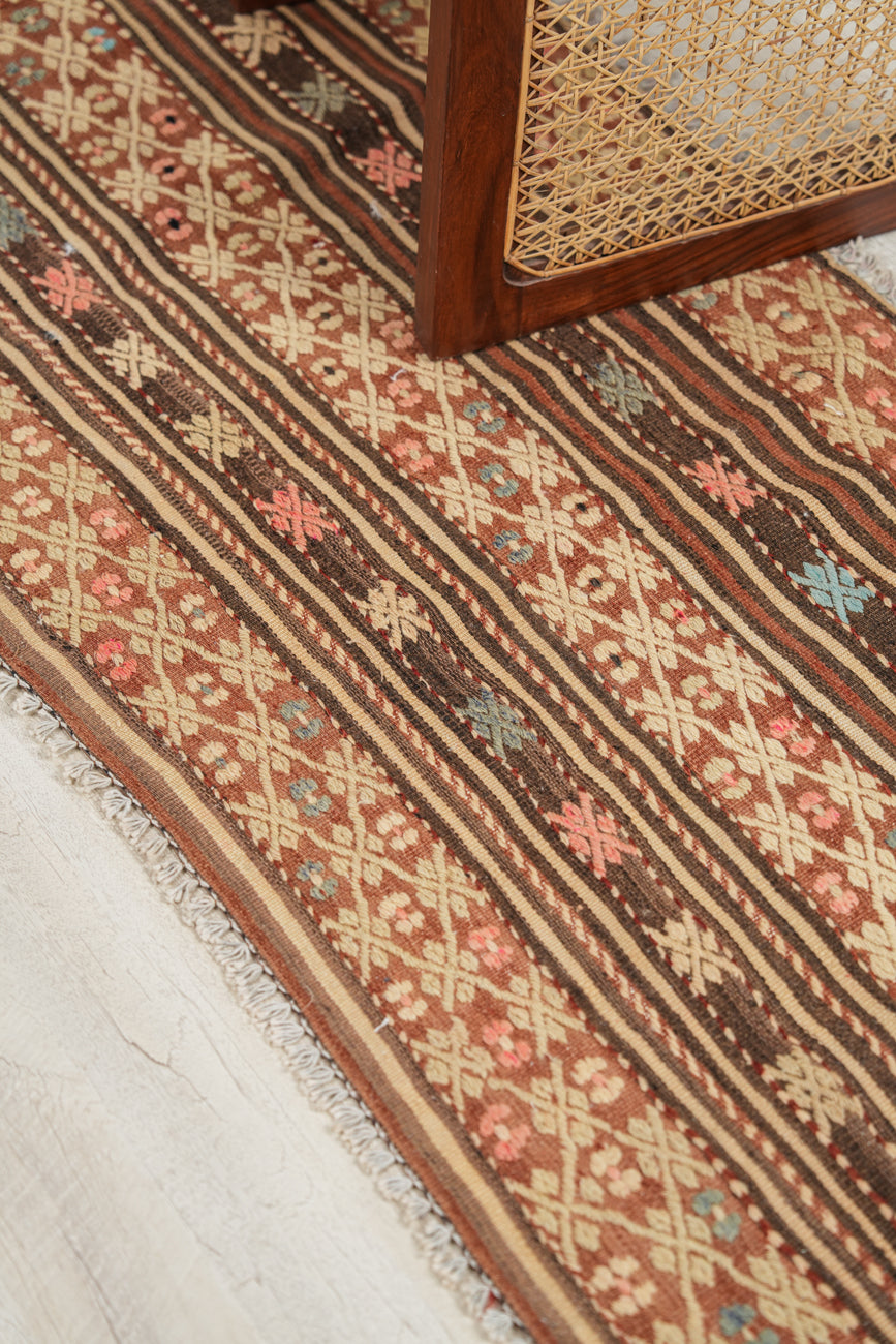 Vintage Turkish Kilim 4'4" X 2'