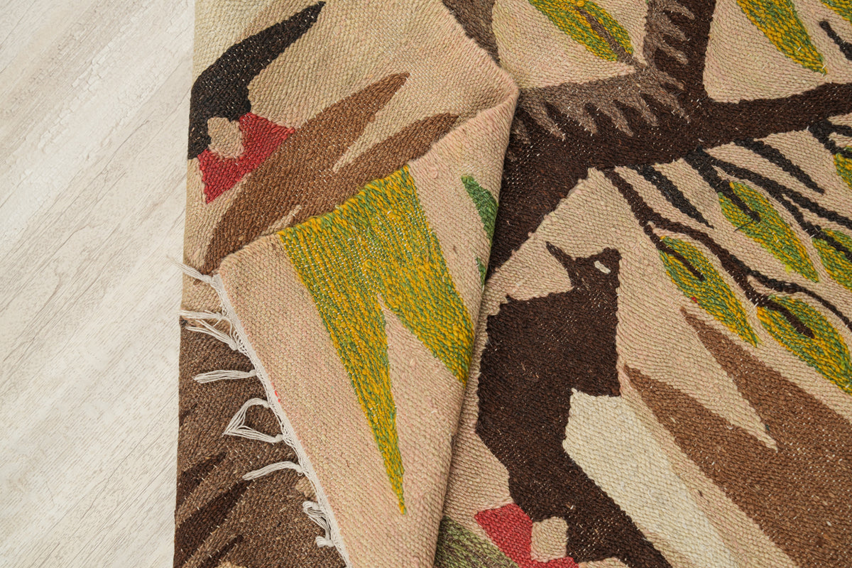 VINTAGE SWEDISH TAPESTRY 4'4" x 2'8"