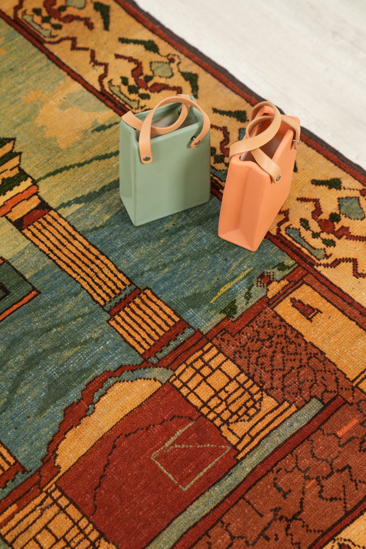 Vintage Afghan Arch Rug 4'7" x 3'5"