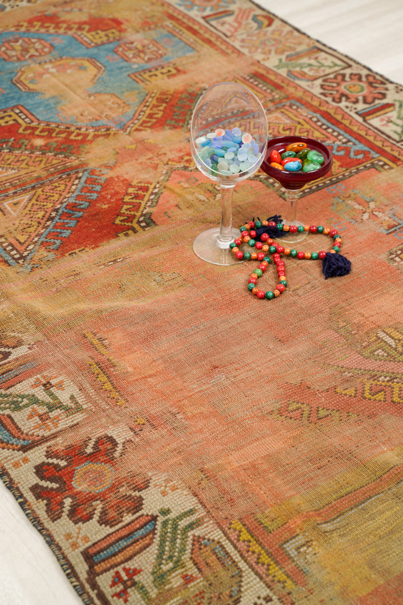 Antique Turkish Konya Rug 11'2" x 4'3"